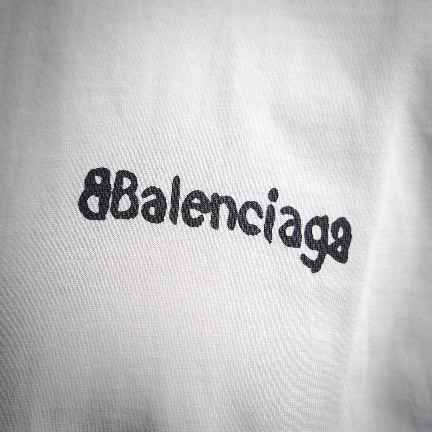 Balenciaga巴黎世家BLCG 24SS涂鸦小字母印花短袖T恤