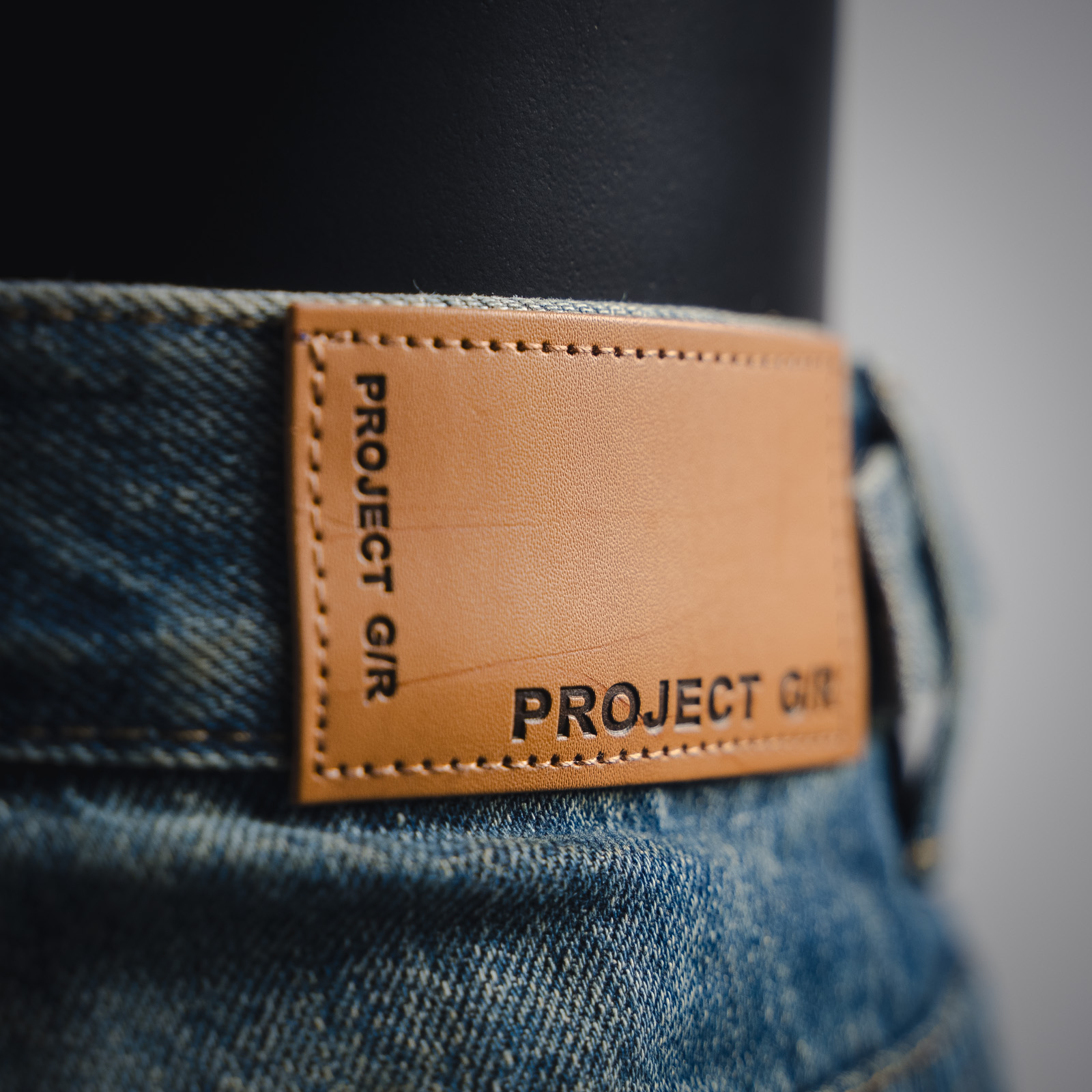 Projecr 假两条拼接迷彩牛仔裤 Project G/R 前卫