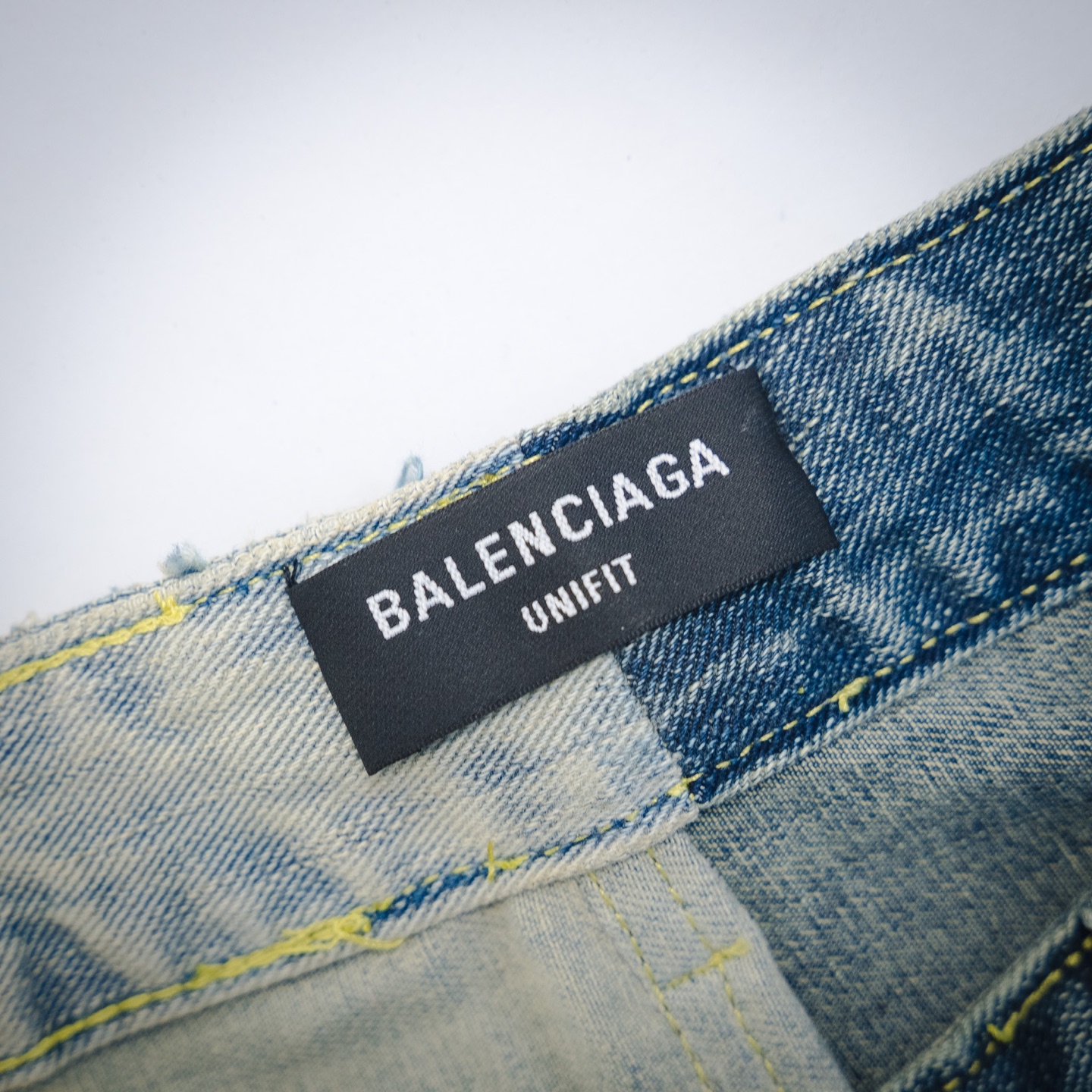 Balenciaga24ss秋冬新款拼接牛仔长裤