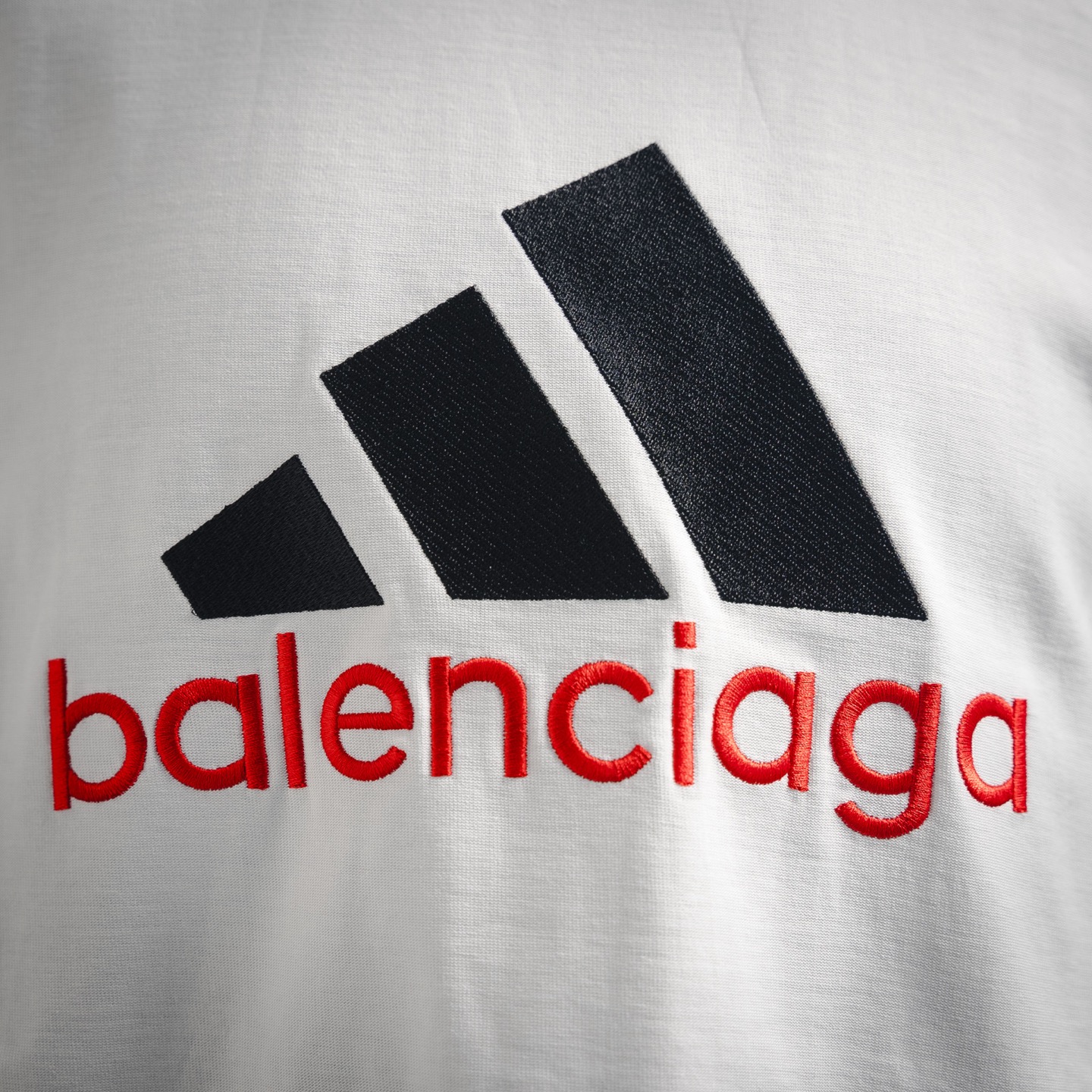 刺绣款） Adidas & Balenciaga联名刺绣款短袖T恤