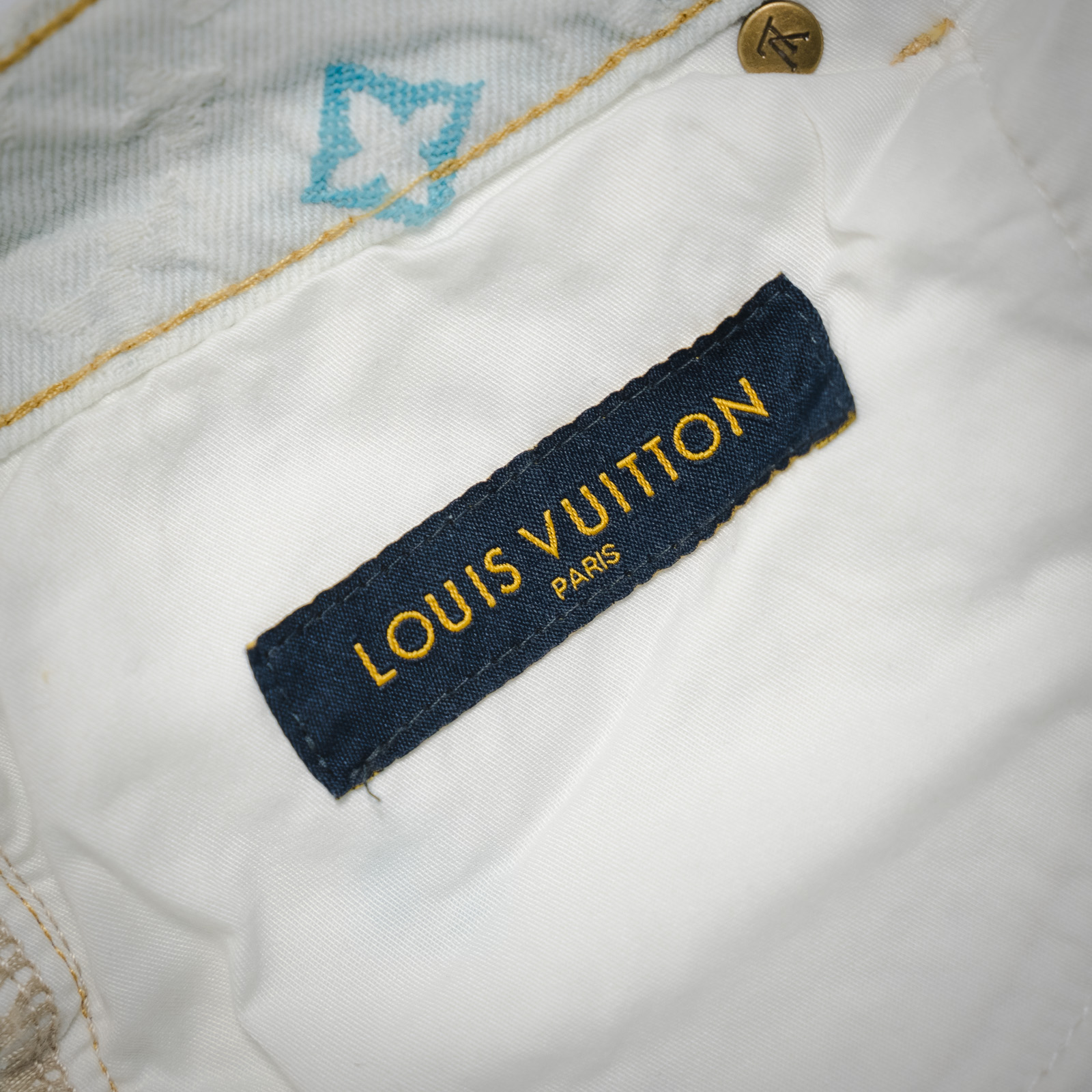 Louis Vuitton/路易威登 Tyler联名款老花提花刺绣牛仔裤