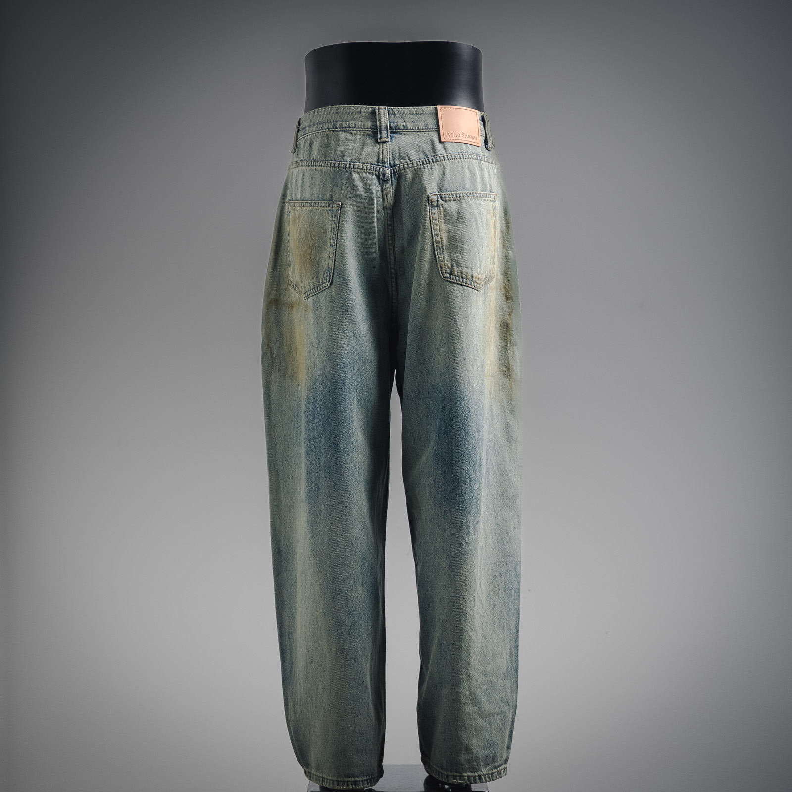 Acne Studios FW24 割破工艺脏脏牛仔长裤