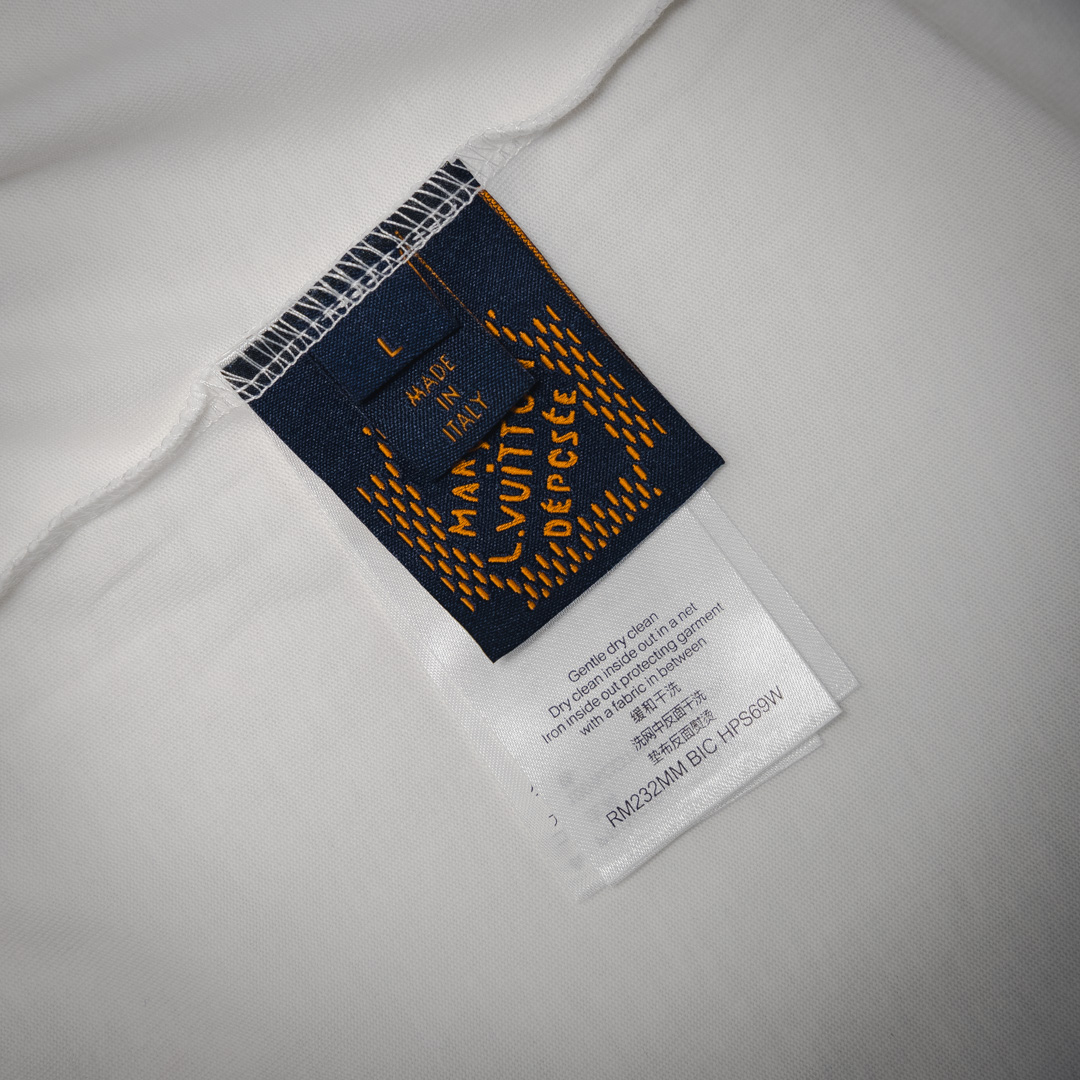 LOUIS VUITTON/路易威登LV 25ss 新款 地址蓝植绒棉质短袖T恤