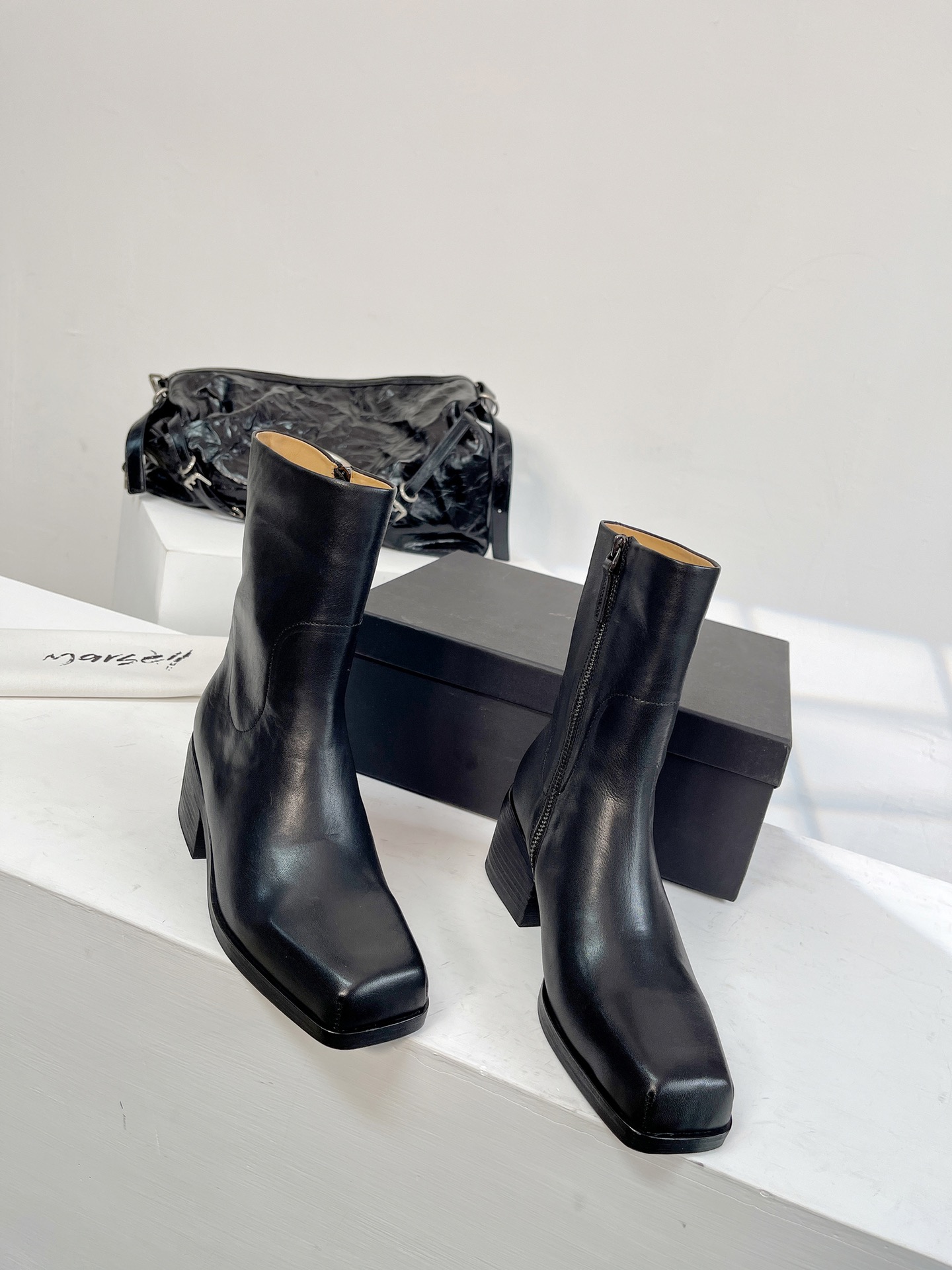 Marsell马赛尔2023秋冬厚底切尔西暗黑靴爆款独家首发意大利威尼斯小众时尚鞋履品牌他的设计感工艺感