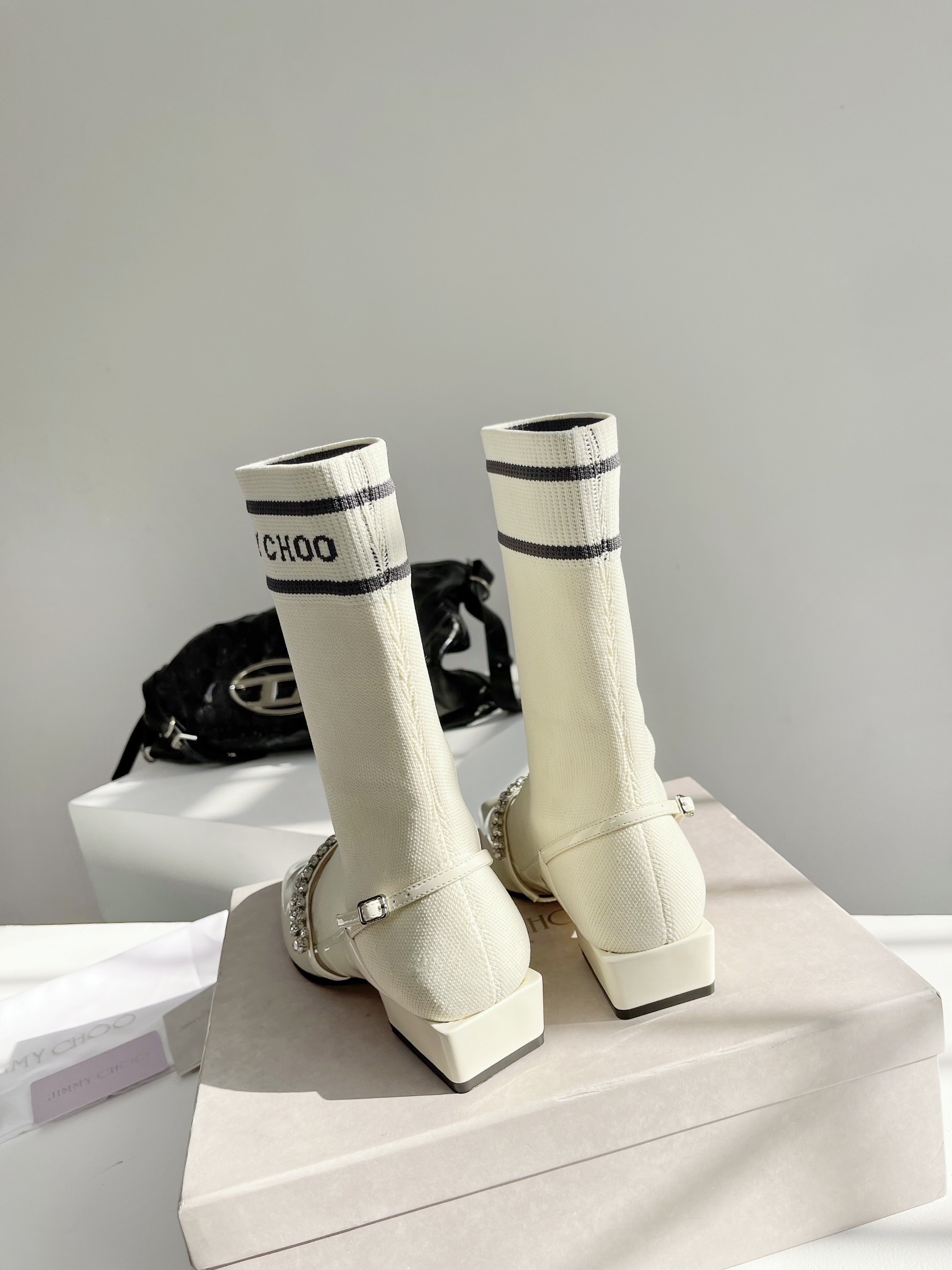 Trendy Sock-Deep Boots by Jimmy Choo: King’s Bombing God Collection, Sizes 35-40 - 图片 6