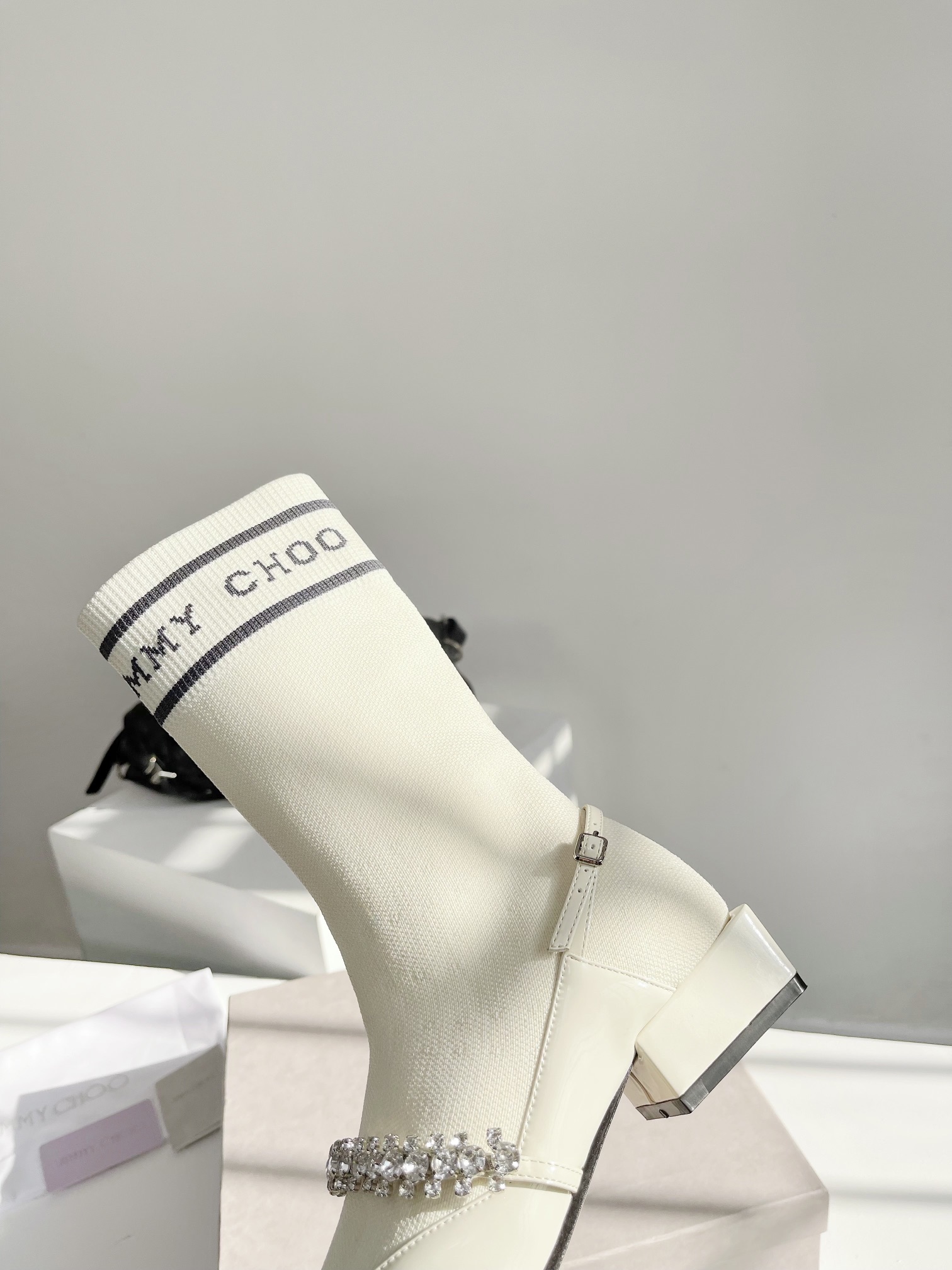 Trendy Sock-Deep Boots by Jimmy Choo: King’s Bombing God Collection, Sizes 35-40 - 图片 7
