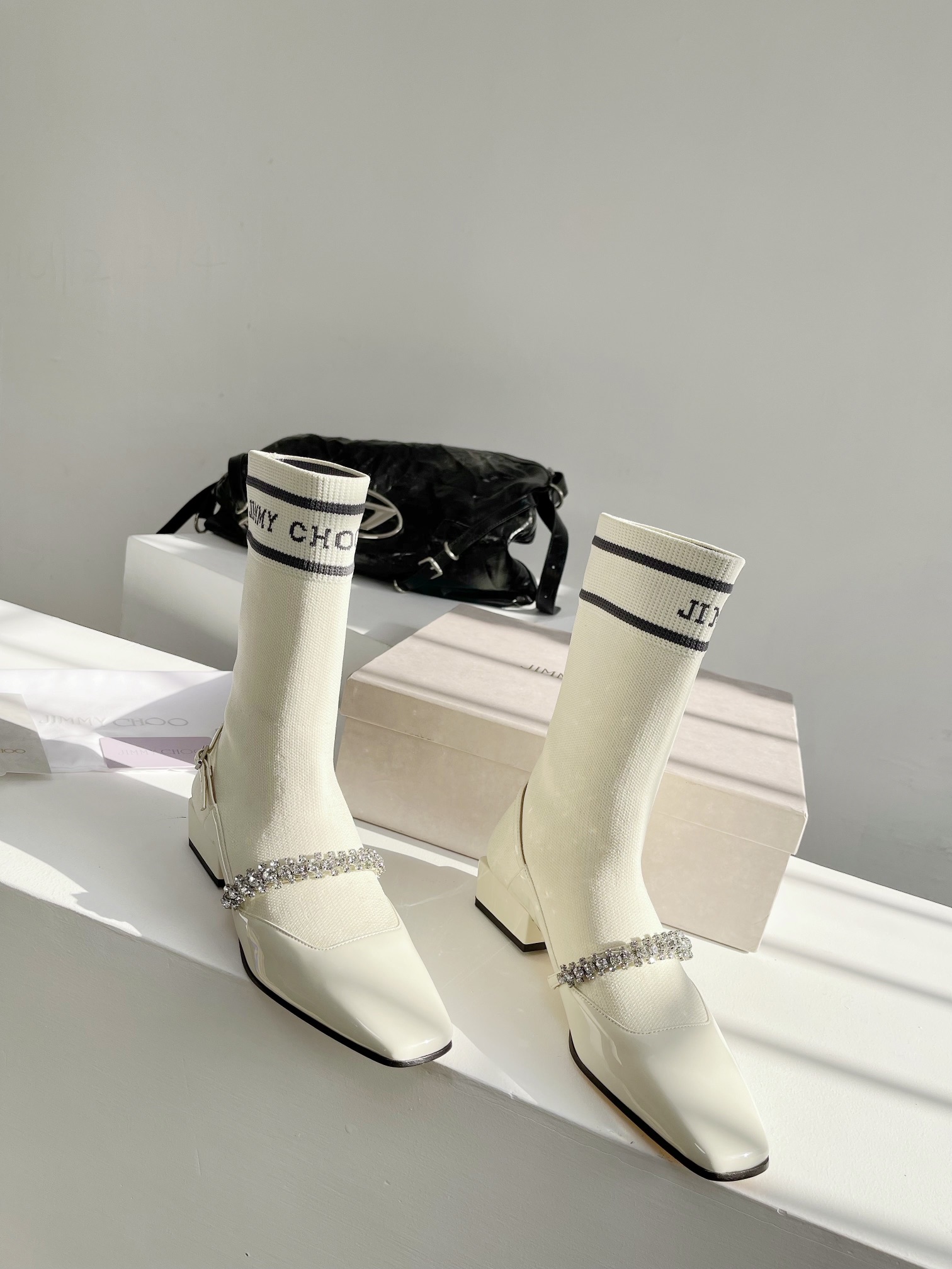 Trendy Sock-Deep Boots by Jimmy Choo: King’s Bombing God Collection, Sizes 35-40 - 图片 2