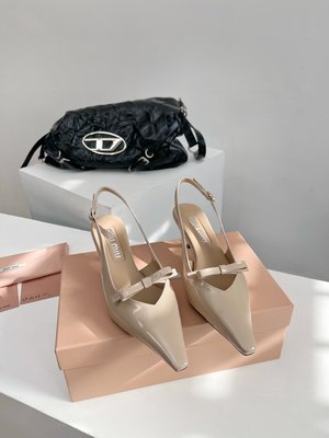 MiuMiu Shoes Sandals Genuine Leather Patent Sheepskin Spring/Summer Collection