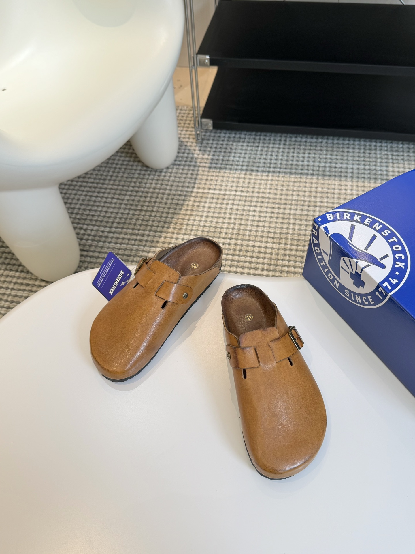 情侣款女码35-394041定制男码39-4445定制德国Birkenstock勃肯Boston百搭真皮