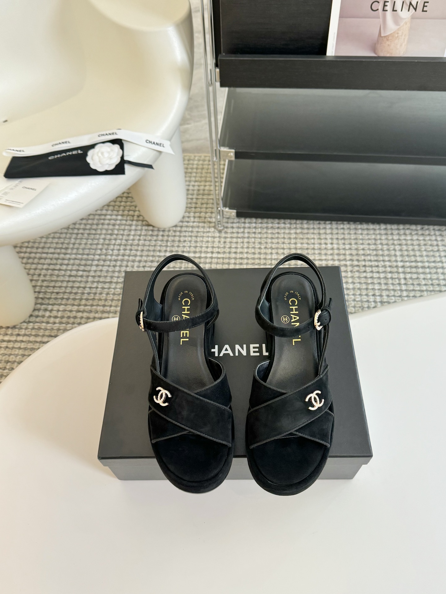 Chanel Shoes Sandals Embroidery Lambskin Sheepskin Spring/Summer Collection