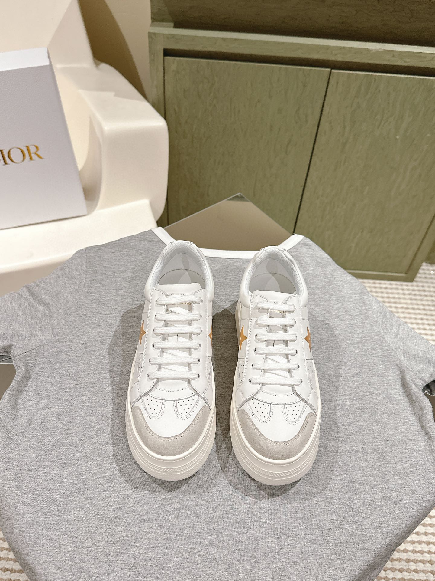 What 1:1 replica
 Dior Sneakers Casual Shoes Platform Shoes Splicing Cowhide Casual