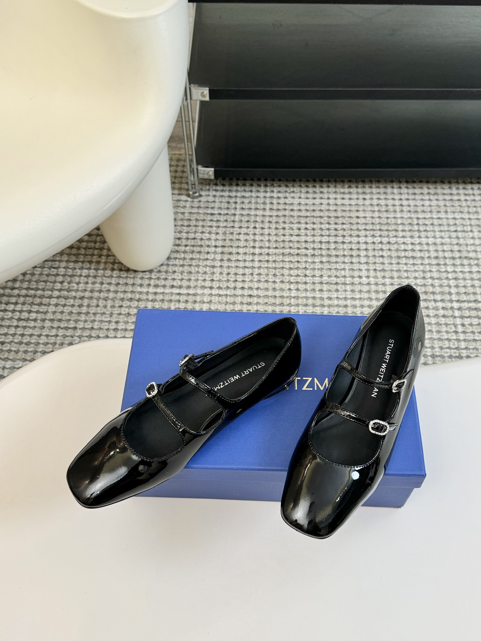 stuartweitzman/SW经典早秋双带粗跟玛丽珍鞋法式浪漫与时髦简直美上天了一如既往贴合脚型的高