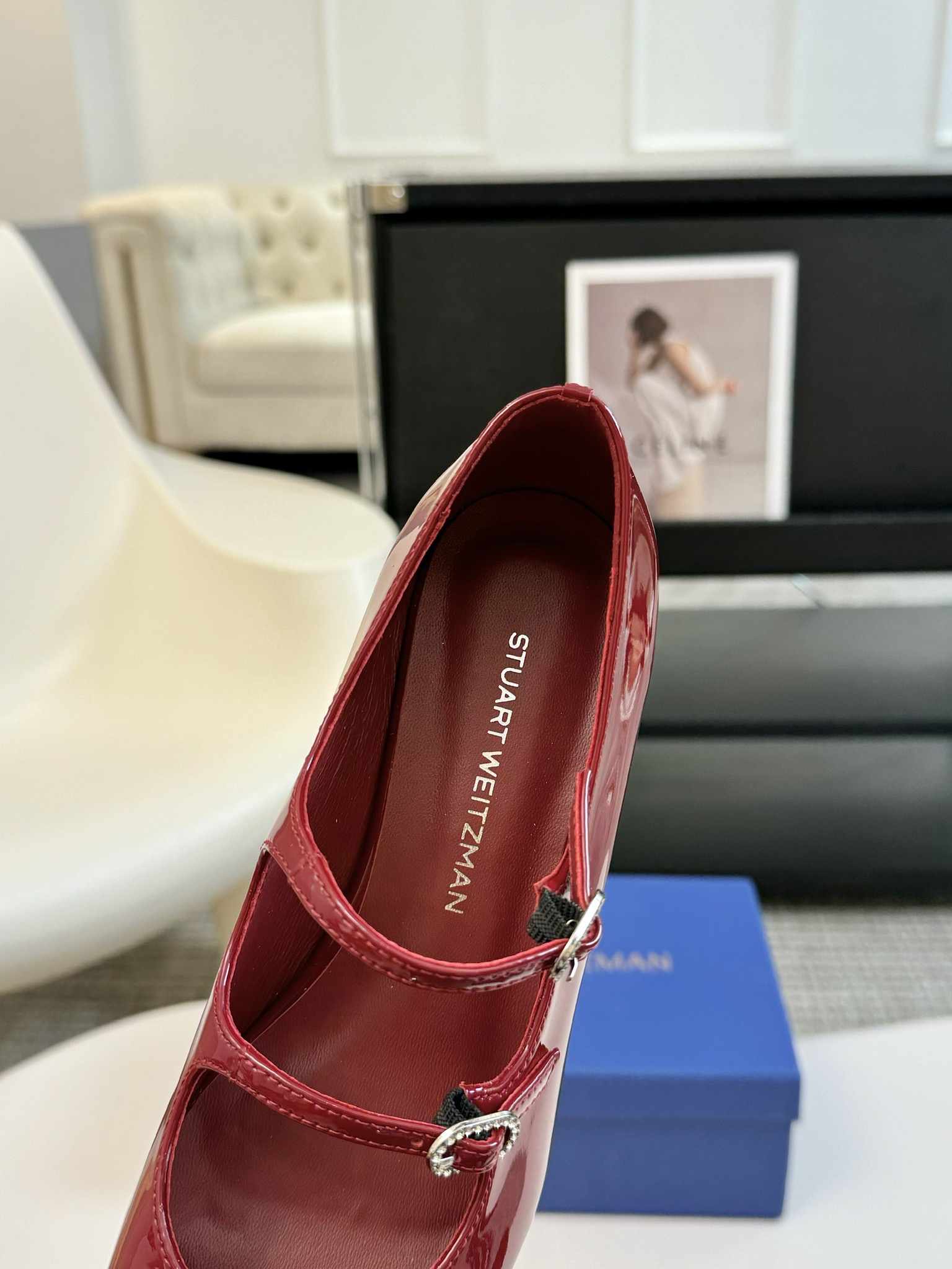 stuartweitzman/SW经典早秋双带粗跟玛丽珍鞋法式浪漫与时髦简直美上天了一如既往贴合脚型的高