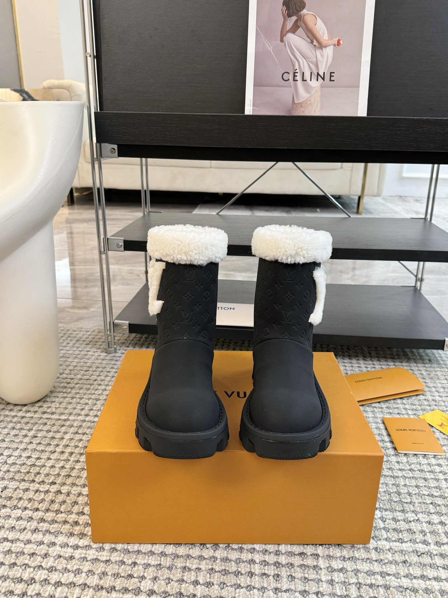 Louis Vuitton Snow Boots Cowhide TPU Wool Fall/Winter Collection Fashion