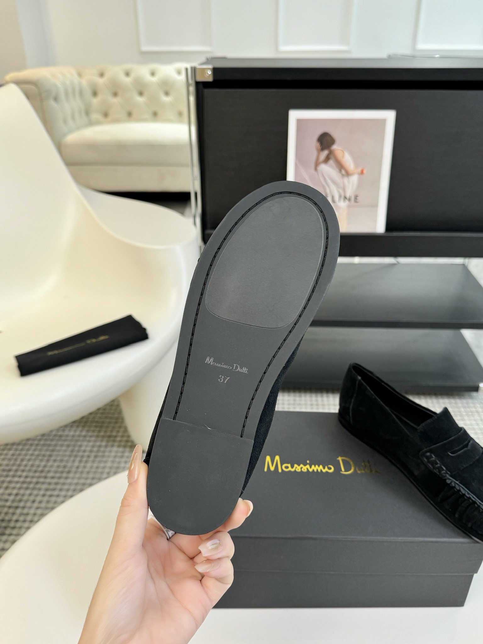 MAssimoDutti新品秋冬新款爆款平底乐福鞋可以暴走的平底鞋复古的巧克力配色充满法式风情极简设计理