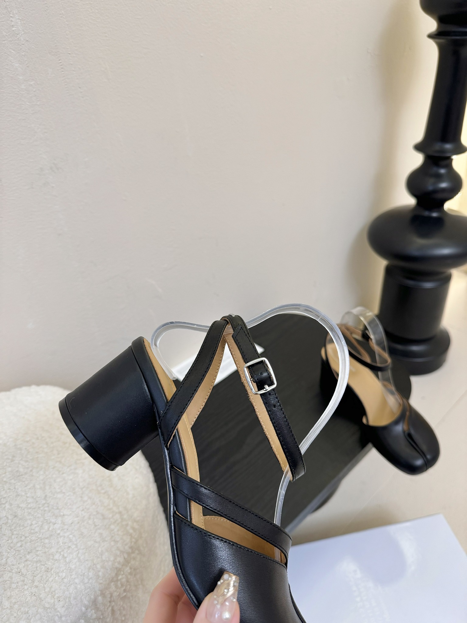 Maison Margiela MM6 Tabi Mary Jane Leather Heeled Sandals 7 i1742291714 7564 1