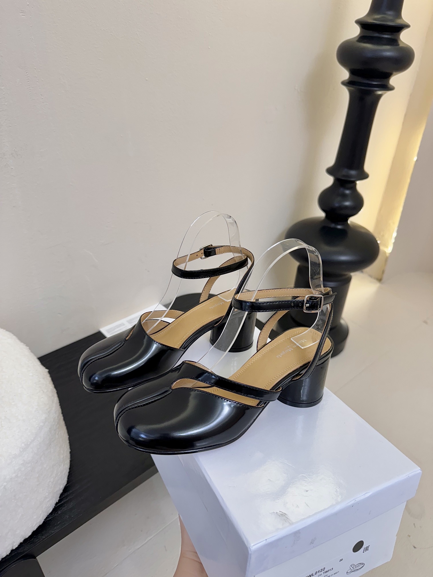 Maison Margiela MM6 Tabi Leather Mary Jane Ballet Block Heel Shoes 6 i1742291846 4218 7