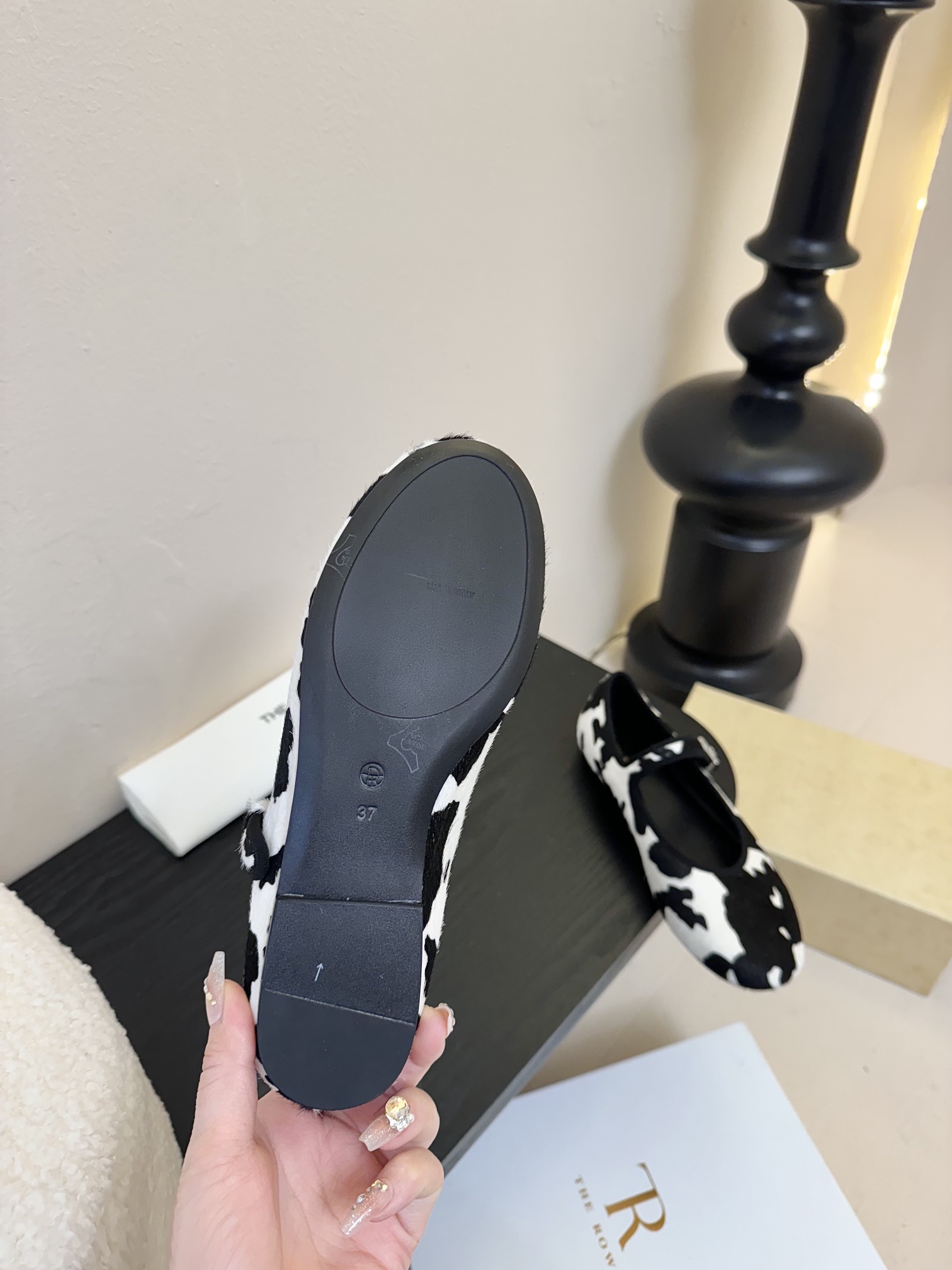 The Row Cow Print Mary Jane Ballet Flats Comfortable Soft Shoes 10 i1742467101 4129 5
