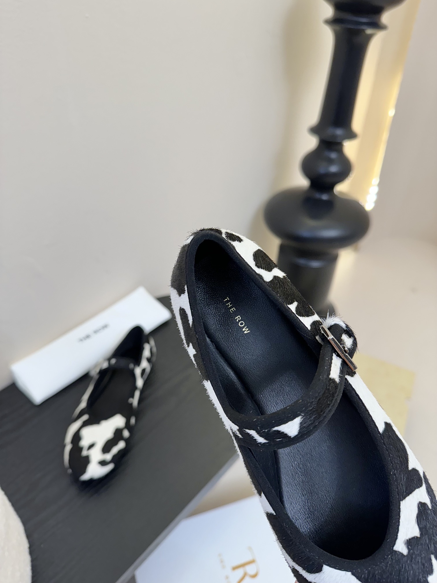 The Row Cow Print Mary Jane Ballet Flats Comfortable Soft Shoes 9 i1742467101 4763 0