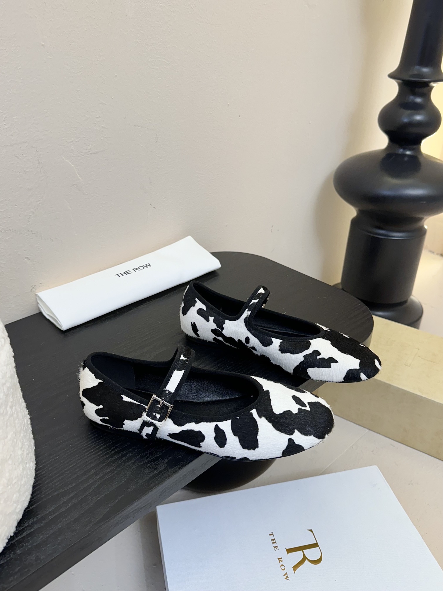 The Row Cow Print Mary Jane Ballet Flats Comfortable Soft Shoes 2 i1742467101 7032 1