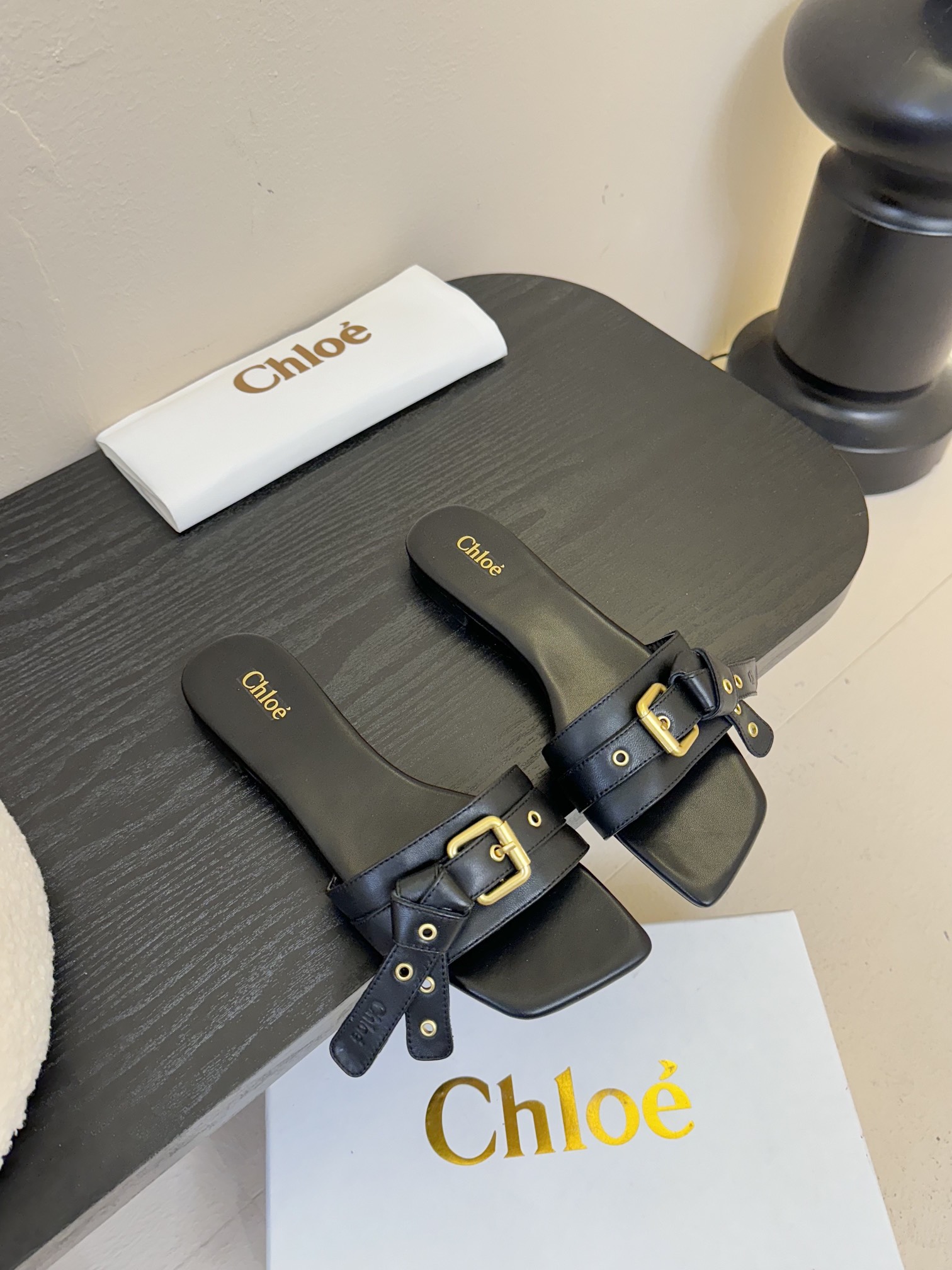 
Chloe 蔻依25春夏新款绝美蝴蝶结扣带方头平底拖鞋！时尚界久违的极简之美🔥
经典时尚配色 毫不费力