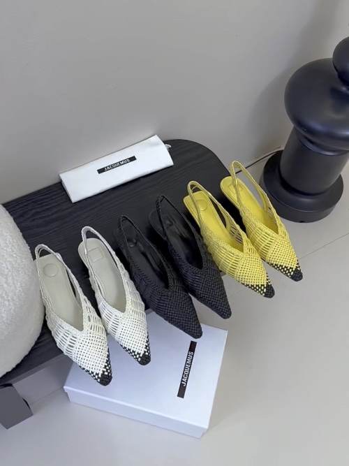 Jacquemus Woven Slingback Kitten Heel Sandals - Elegant, Modern Design 8 Jacquemus Woven Slingback Kitten Heel Sandals - Elegant, Modern Design