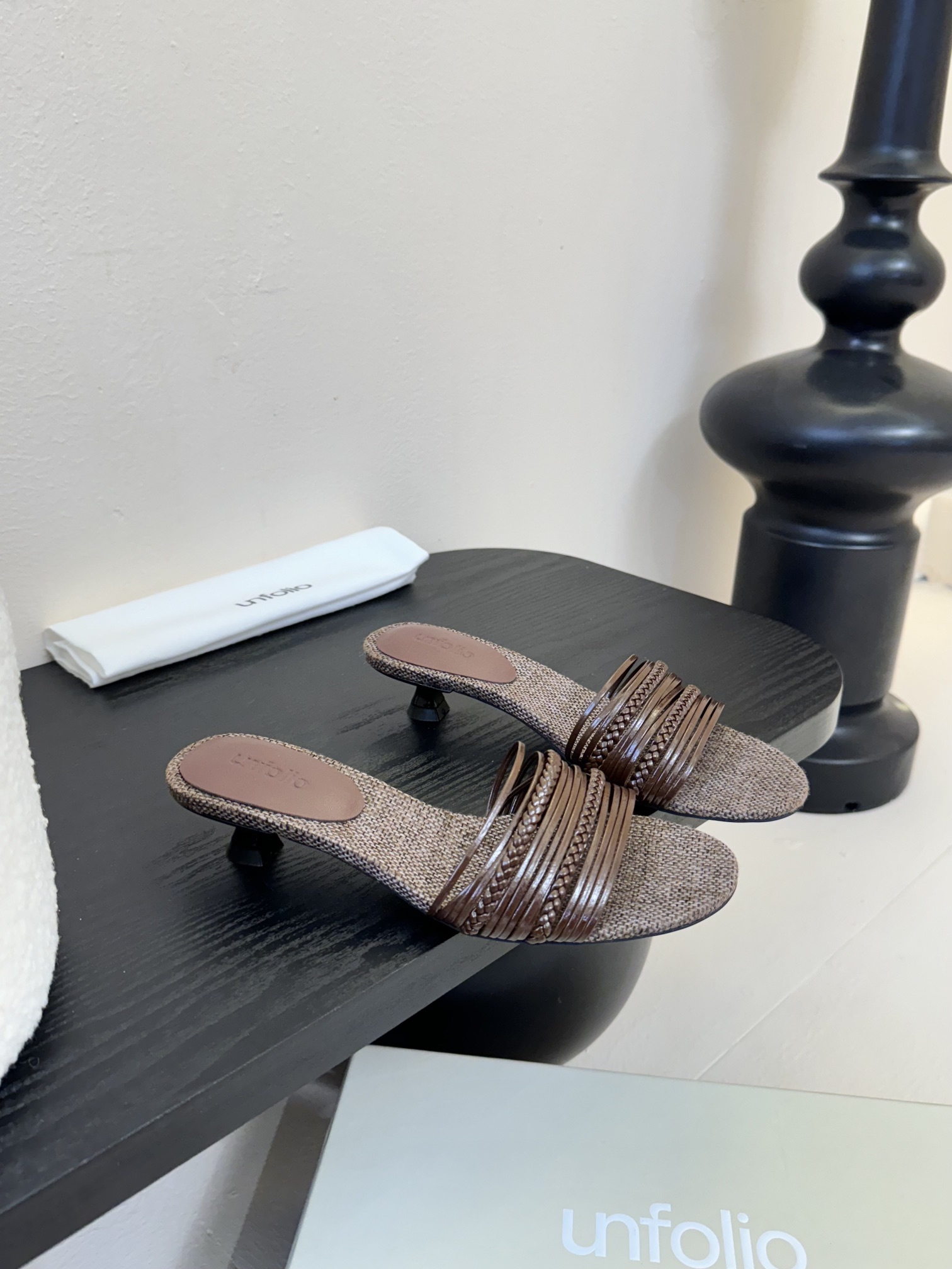 Unfolio Women's Brown Woven Strap Slide Sandals - Summer Casual Comfort 2 i1746965525 8938 0