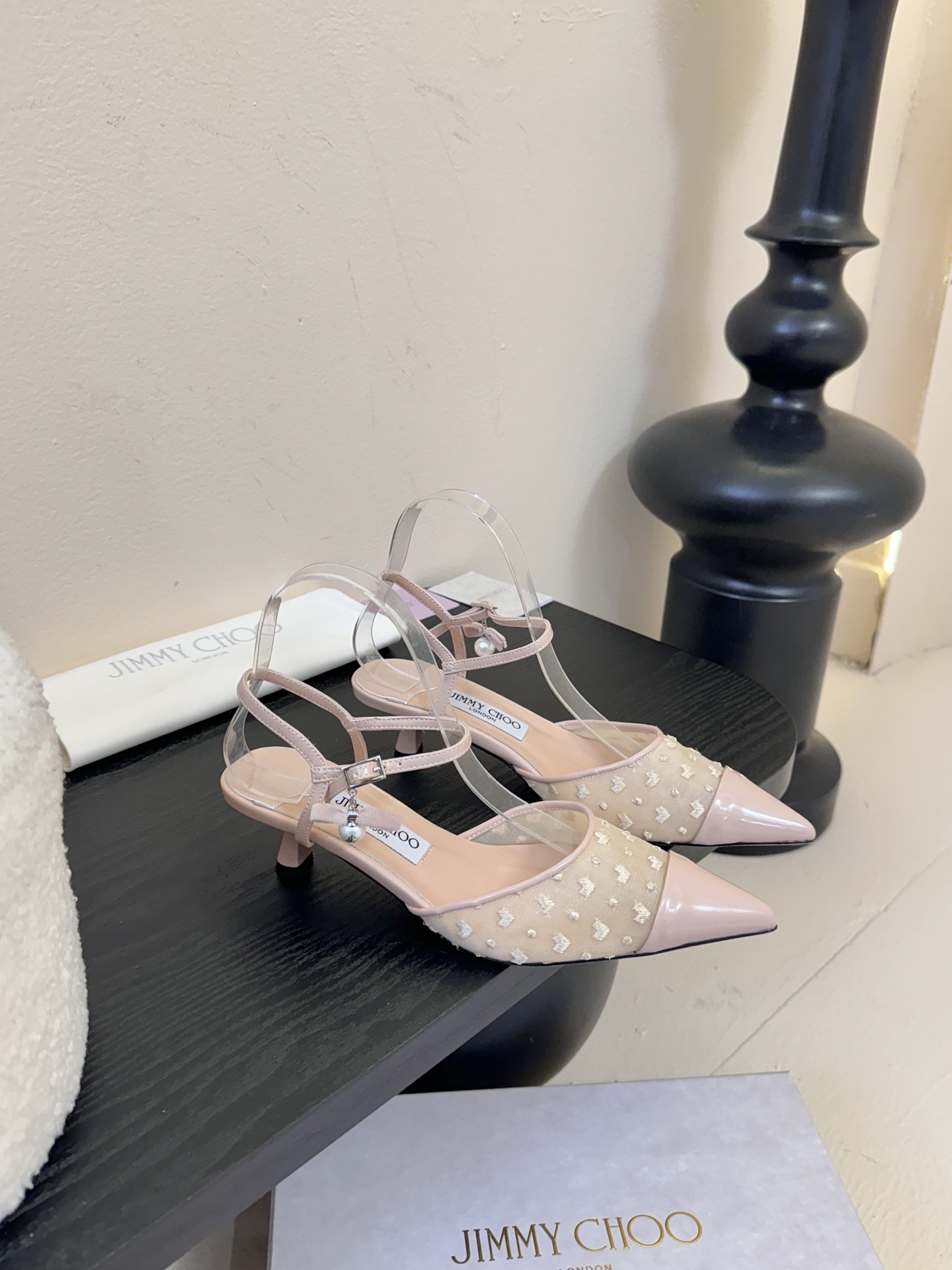 Jimmy Choo｜周仰杰新品网纱方头小猫跟拖鞋！Jc经典水晶烫钻网纱高跟鞋🔥超级仙的一款啊！美得让人