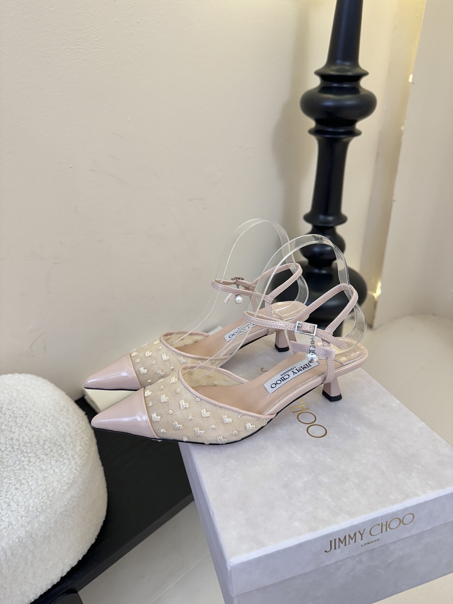 Jimmy Choo｜周仰杰新品网纱方头小猫跟拖鞋！Jc经典水晶烫钻网纱高跟鞋🔥超级仙的一款啊！美得让人