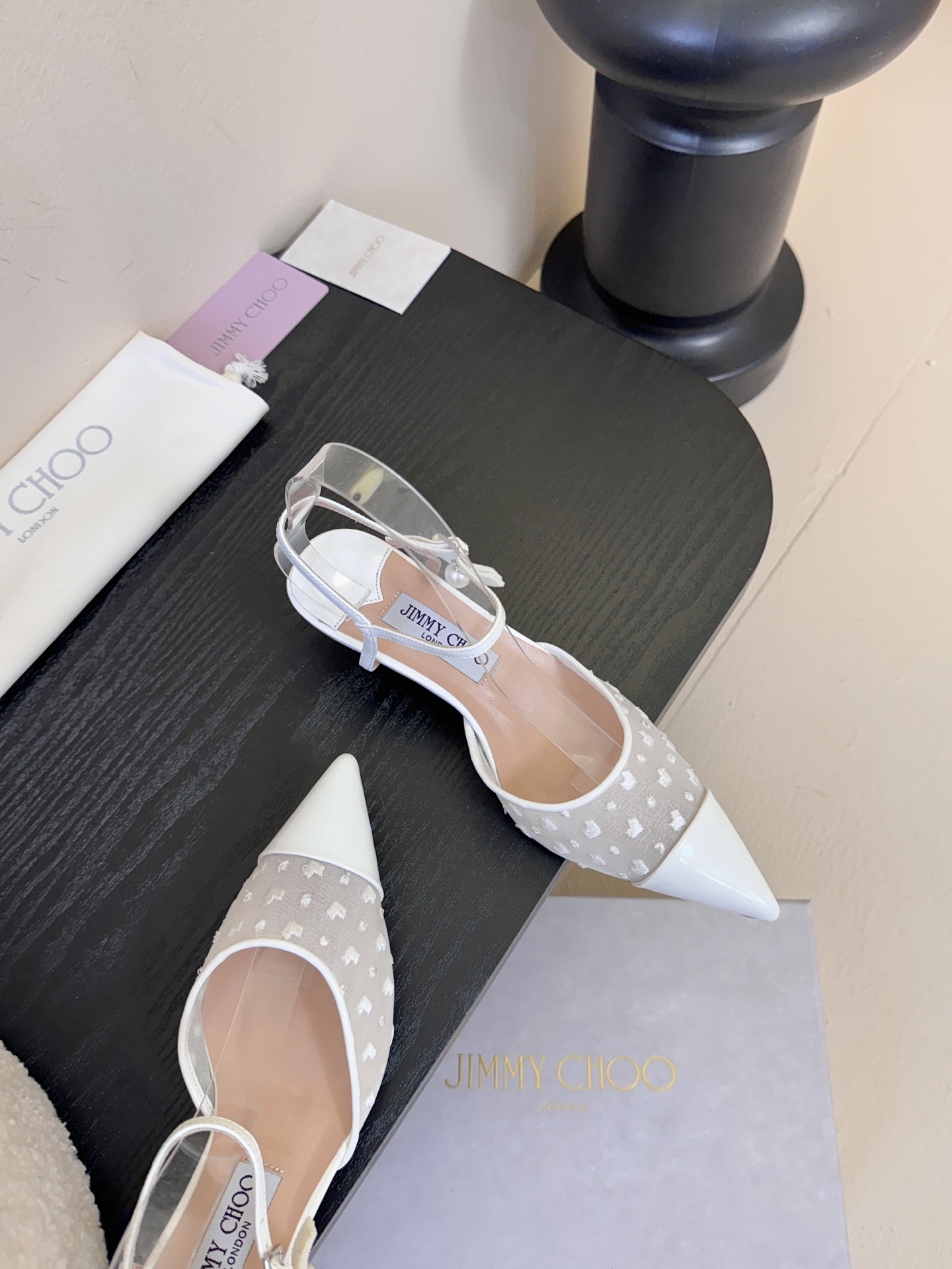 Jimmy Choo｜周仰杰新品网纱方头小猫跟拖鞋！Jc经典水晶烫钻网纱高跟鞋🔥超级仙的一款啊！美得让人