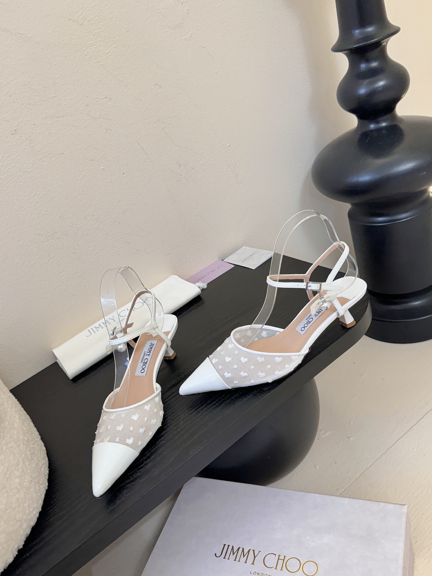 Jimmy Choo｜周仰杰新品网纱方头小猫跟拖鞋！Jc经典水晶烫钻网纱高跟鞋🔥超级仙的一款啊！美得让人