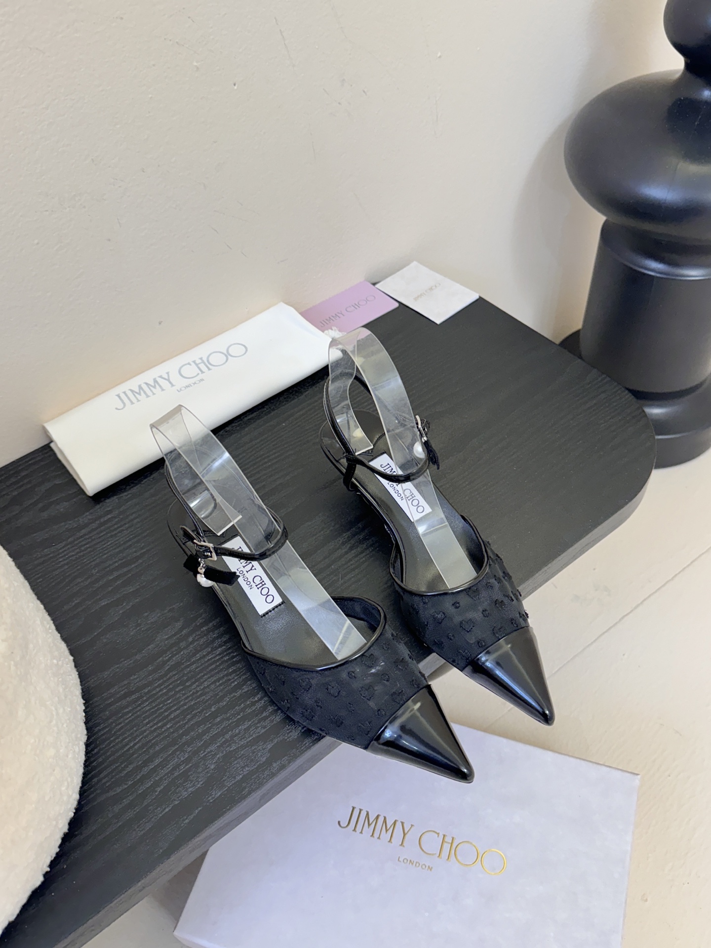 Jimmy Choo｜周仰杰新品网纱方头小猫跟拖鞋！Jc经典水晶烫钻网纱高跟鞋🔥超级仙的一款啊！美得让人