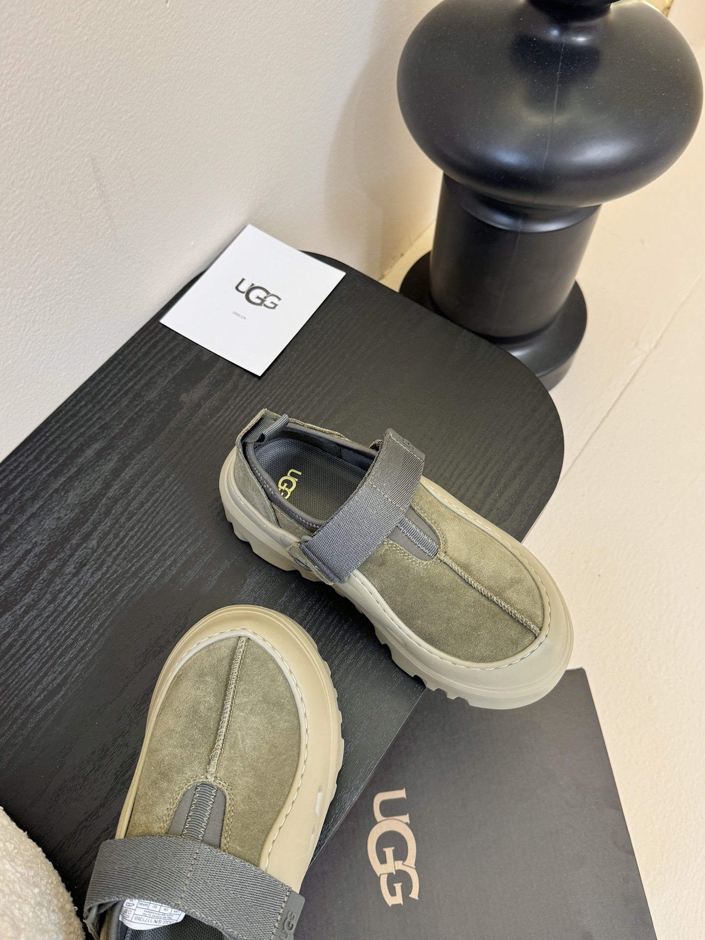 男款➕10UGG新款博肯厚底小网红拖鞋，小胖丁嘟嘟拖 单鞋…材质IP发泡大底，原版透气三文治网，百搭时尚