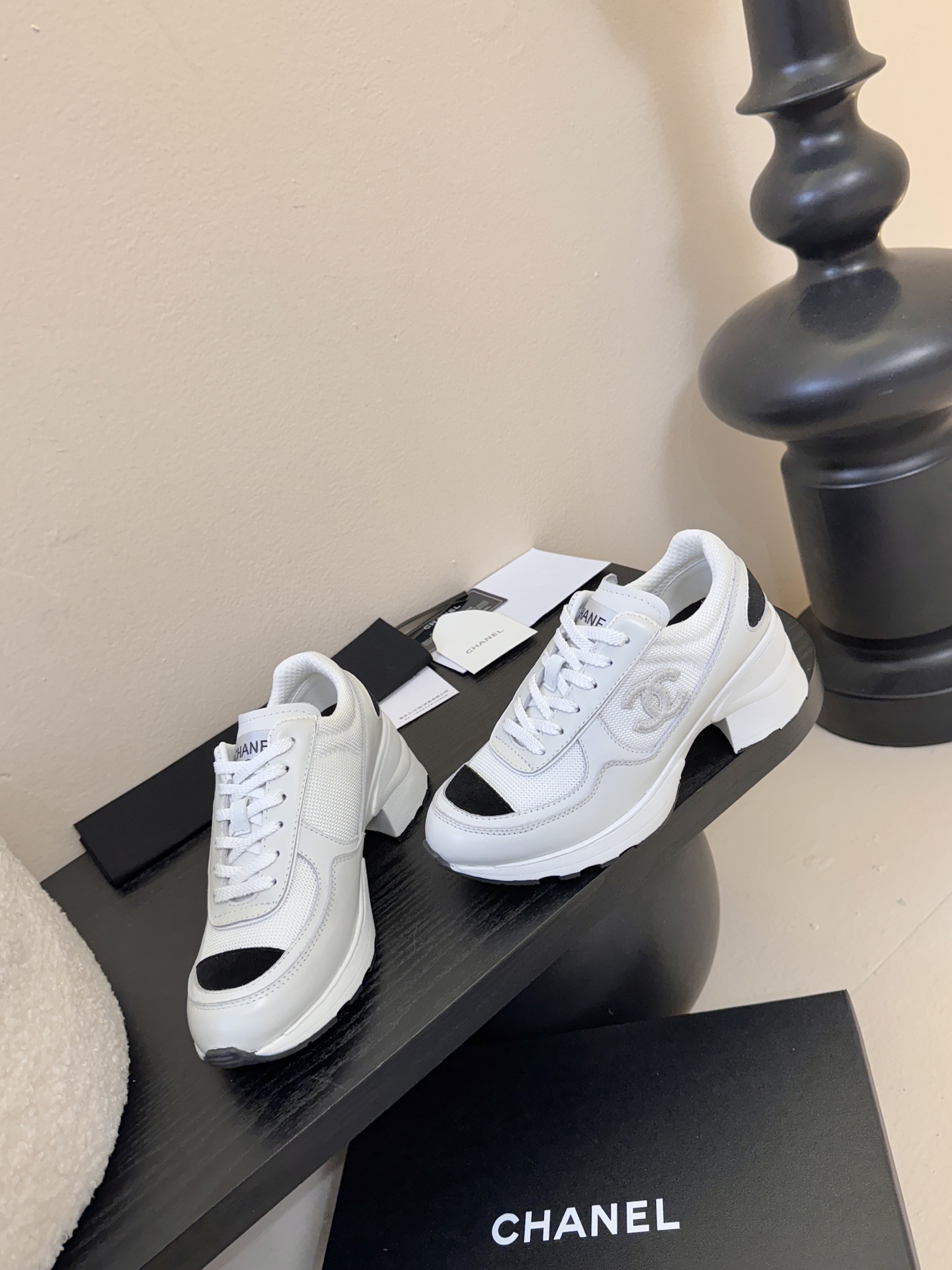 Chanl 香奈儿25k秋冬新款高跟拼色休闲运动鞋 奇奇怪怪 丑萌丑萌 专柜断货王 各大博主社交日推款，