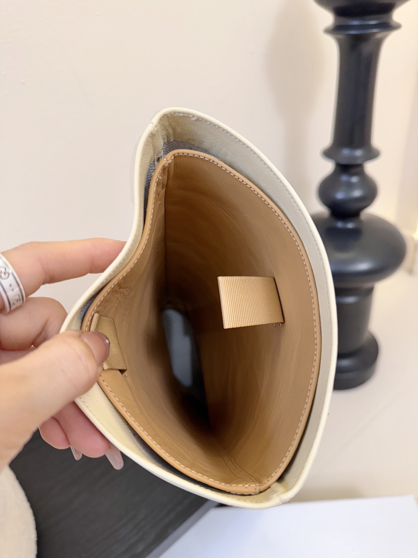 Margiela 玛吉拉真皮宽筒直筒长靴不过膝 2025秋冬新细高跟高筒靴MM6家tabi分趾鞋靴202