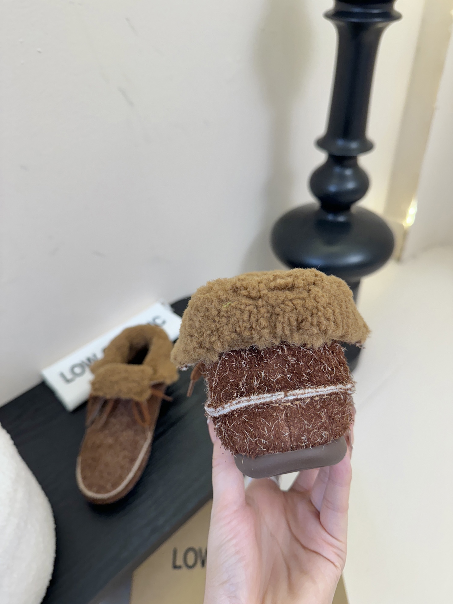 low classic 韩国小众品牌博主同款超可爱两穿雪地靴鞋面头层牛皮雪花绒内里原版一致泰迪羊卷毛原版