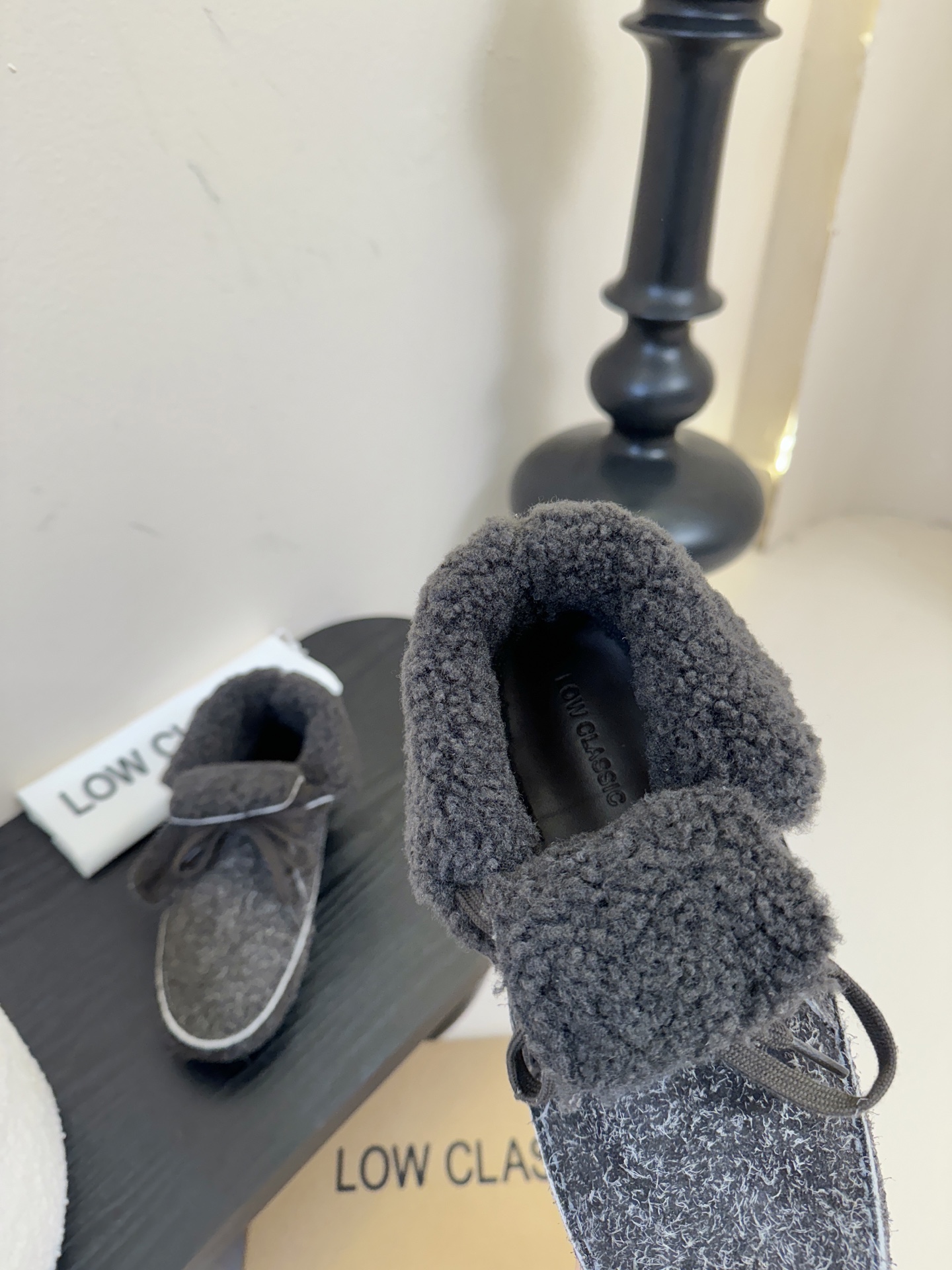 low classic 韩国小众品牌博主同款超可爱两穿雪地靴鞋面头层牛皮雪花绒内里原版一致泰迪羊卷毛原版