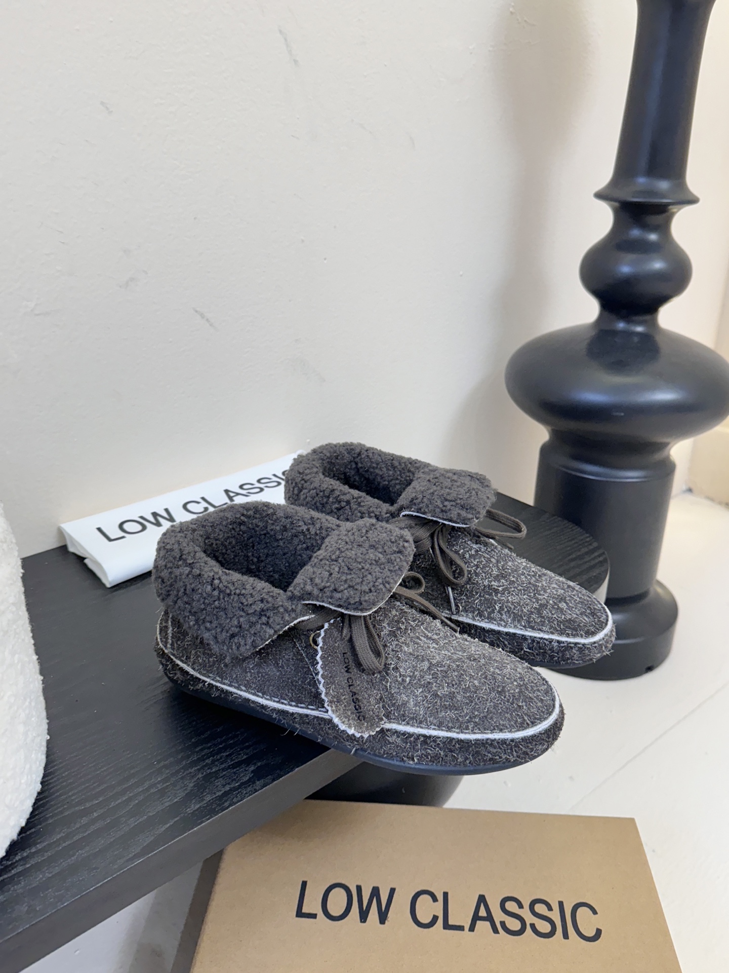 low classic 韩国小众品牌博主同款超可爱两穿雪地靴鞋面头层牛皮雪花绒内里原版一致泰迪羊卷毛原版