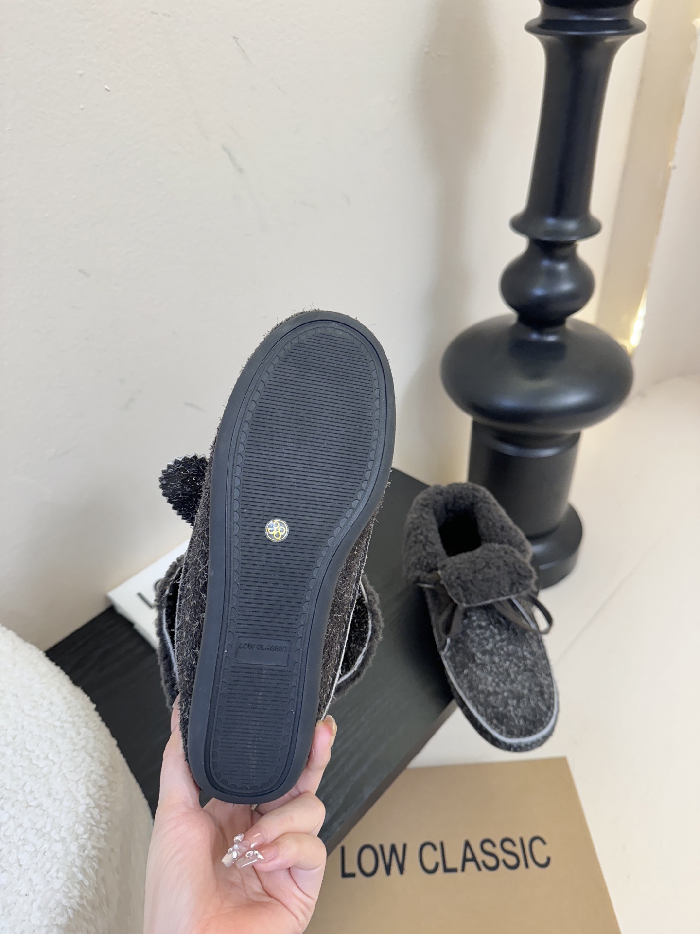 low classic 韩国小众品牌博主同款超可爱两穿雪地靴鞋面头层牛皮雪花绒内里原版一致泰迪羊卷毛原版