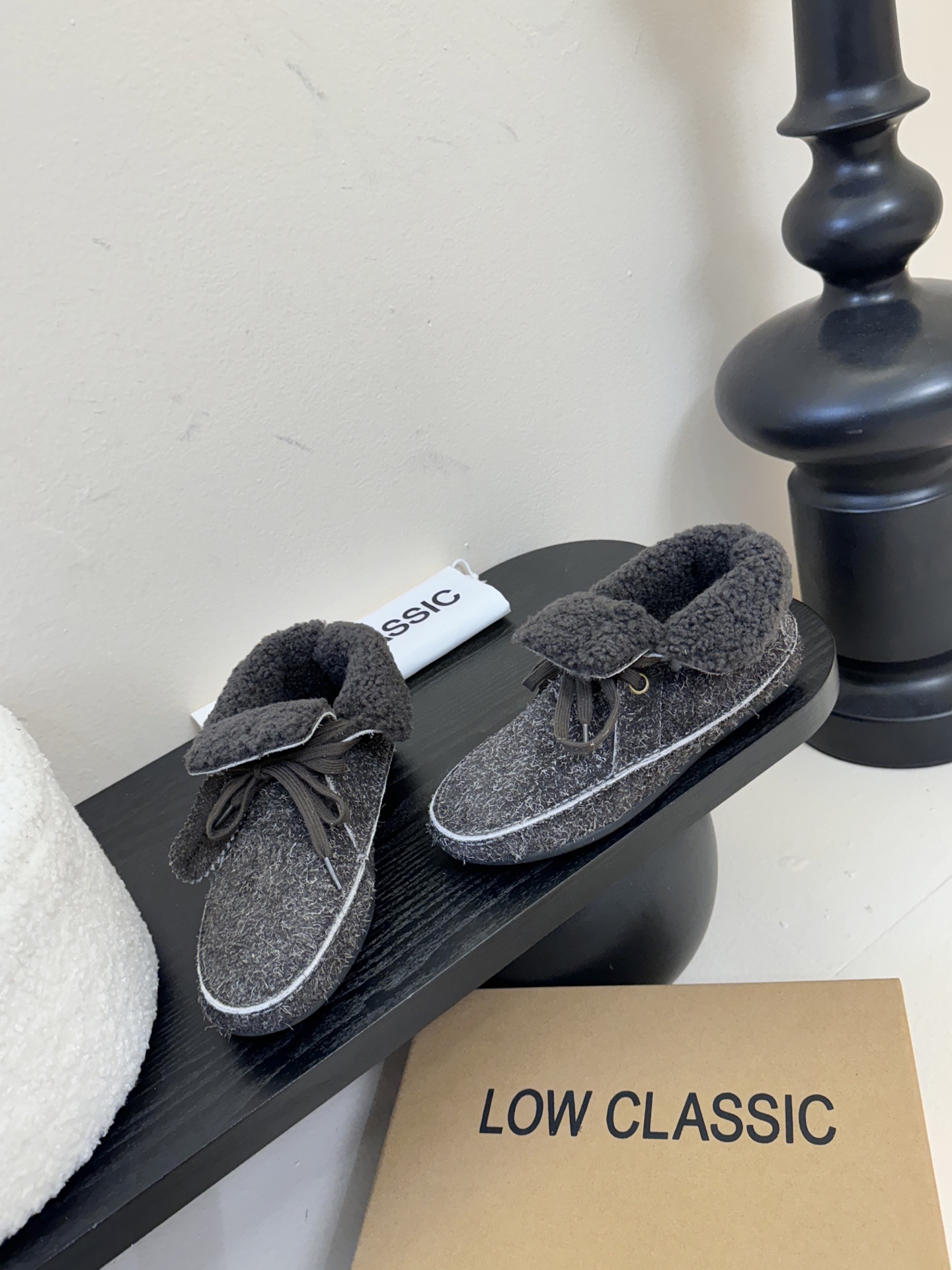 low classic 韩国小众品牌博主同款超可爱两穿雪地靴鞋面头层牛皮雪花绒内里原版一致泰迪羊卷毛原版