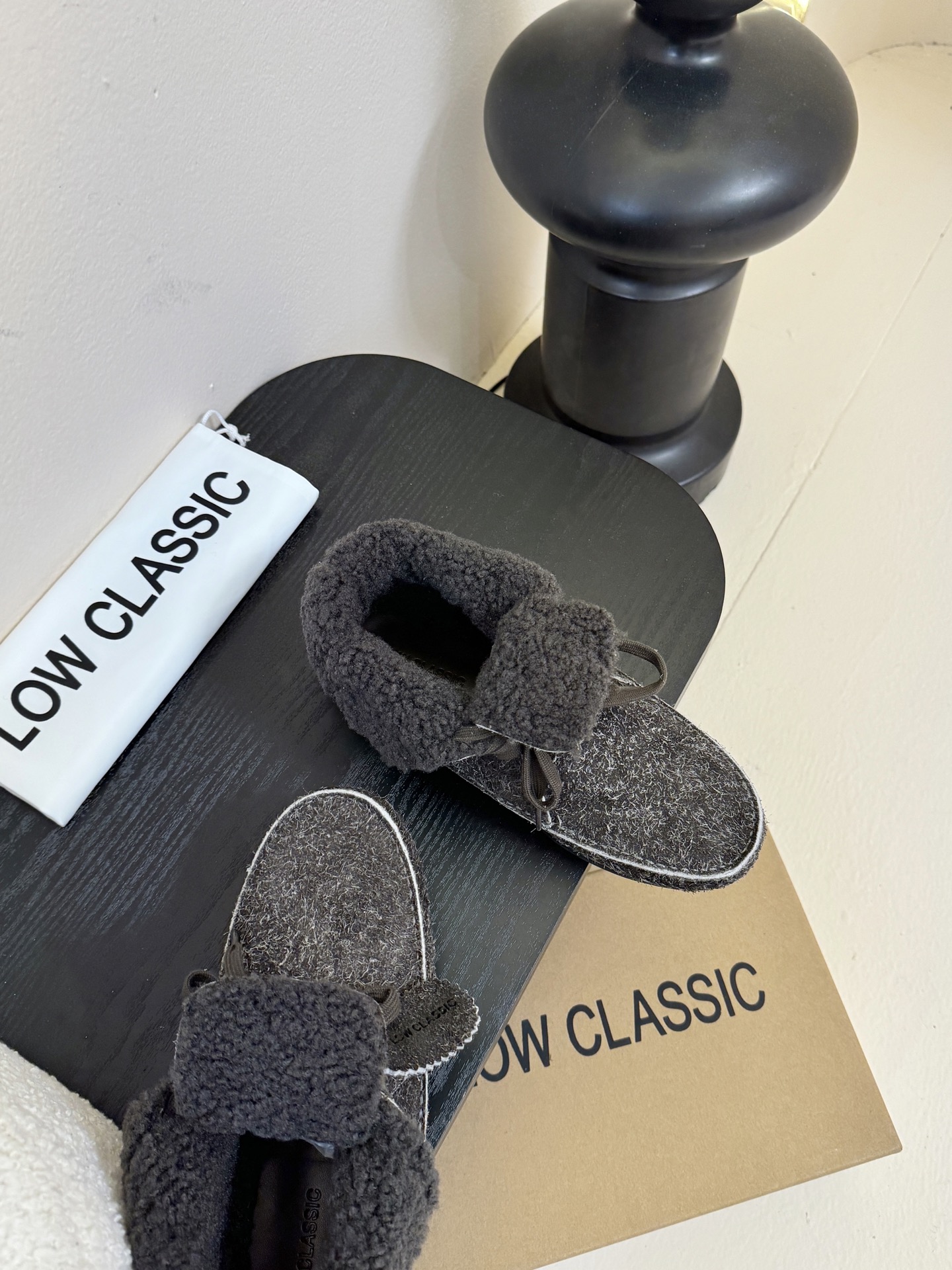 low classic 韩国小众品牌博主同款超可爱两穿雪地靴鞋面头层牛皮雪花绒内里原版一致泰迪羊卷毛原版