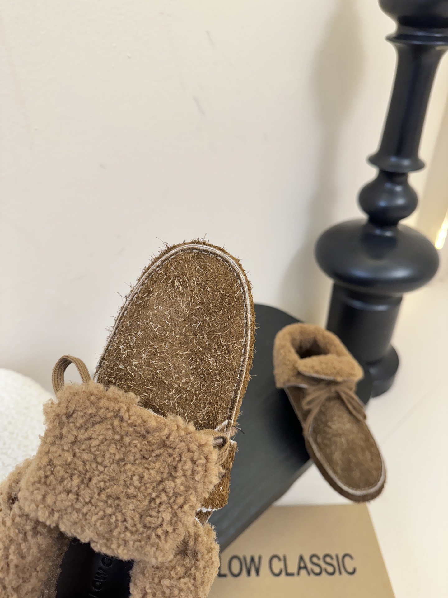 low classic 韩国小众品牌博主同款超可爱两穿雪地靴鞋面头层牛皮雪花绒内里原版一致泰迪羊卷毛原版