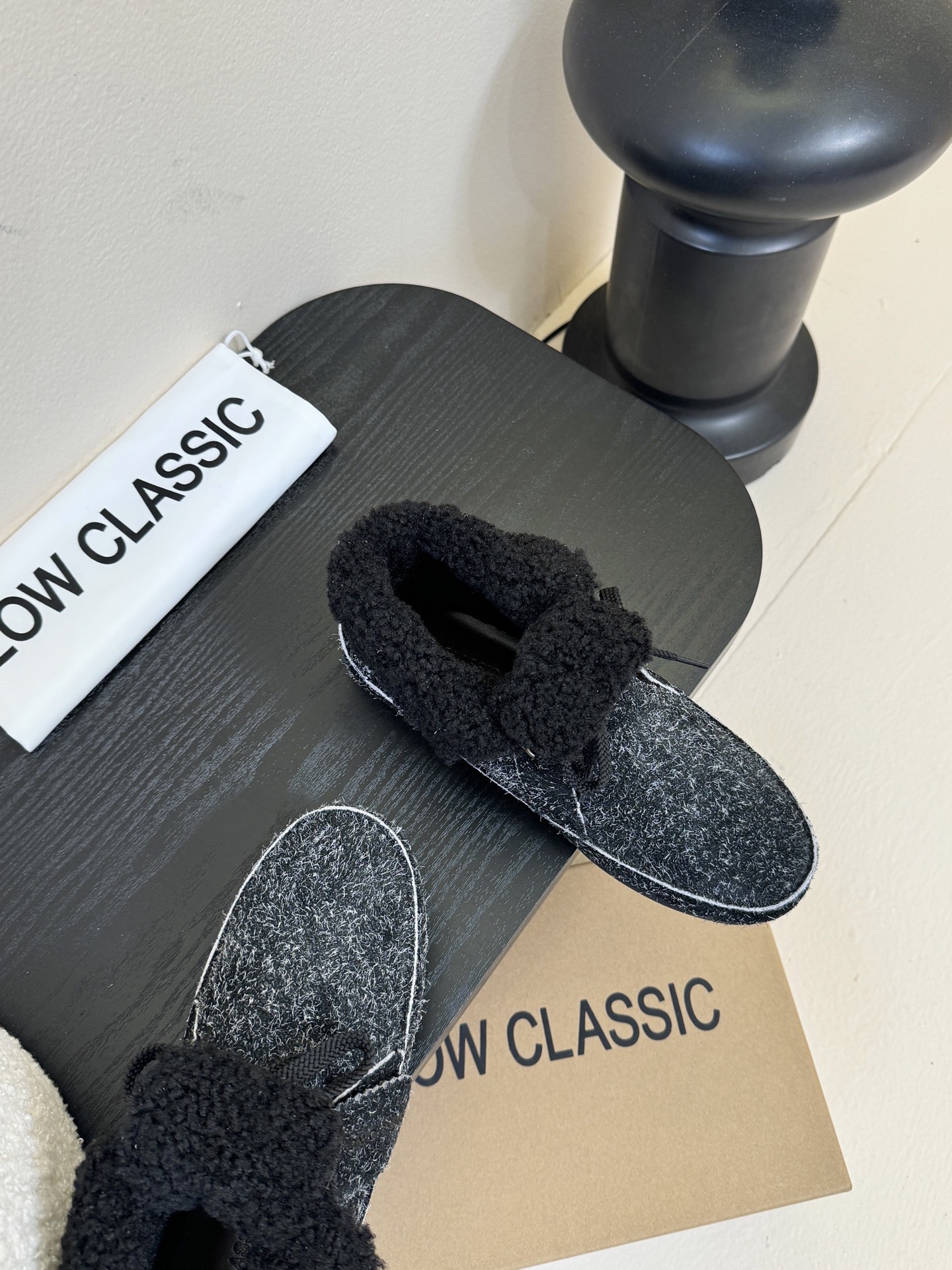 low classic 韩国小众品牌博主同款超可爱两穿雪地靴鞋面头层牛皮雪花绒内里原版一致泰迪羊卷毛原版