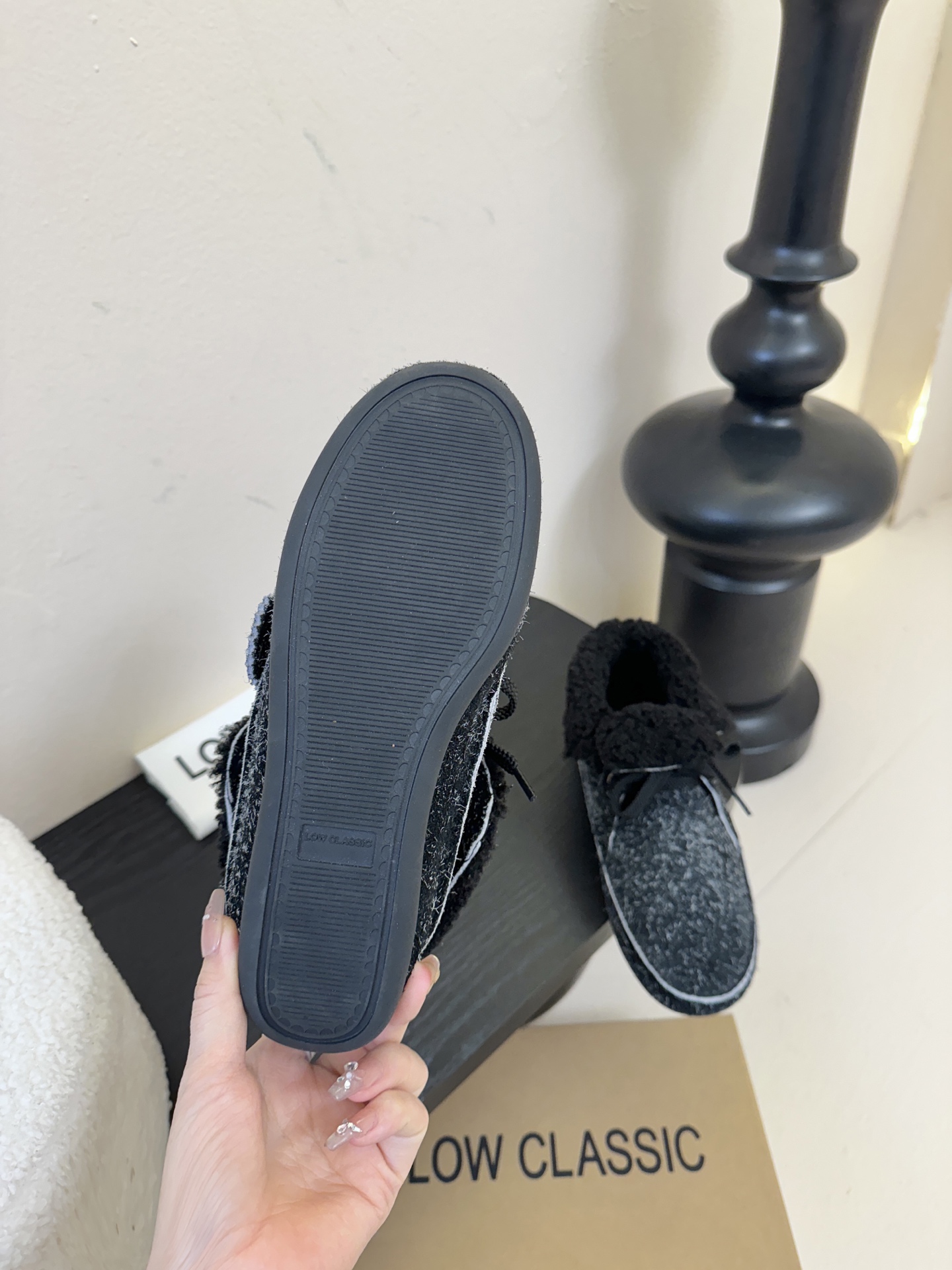 low classic 韩国小众品牌博主同款超可爱两穿雪地靴鞋面头层牛皮雪花绒内里原版一致泰迪羊卷毛原版