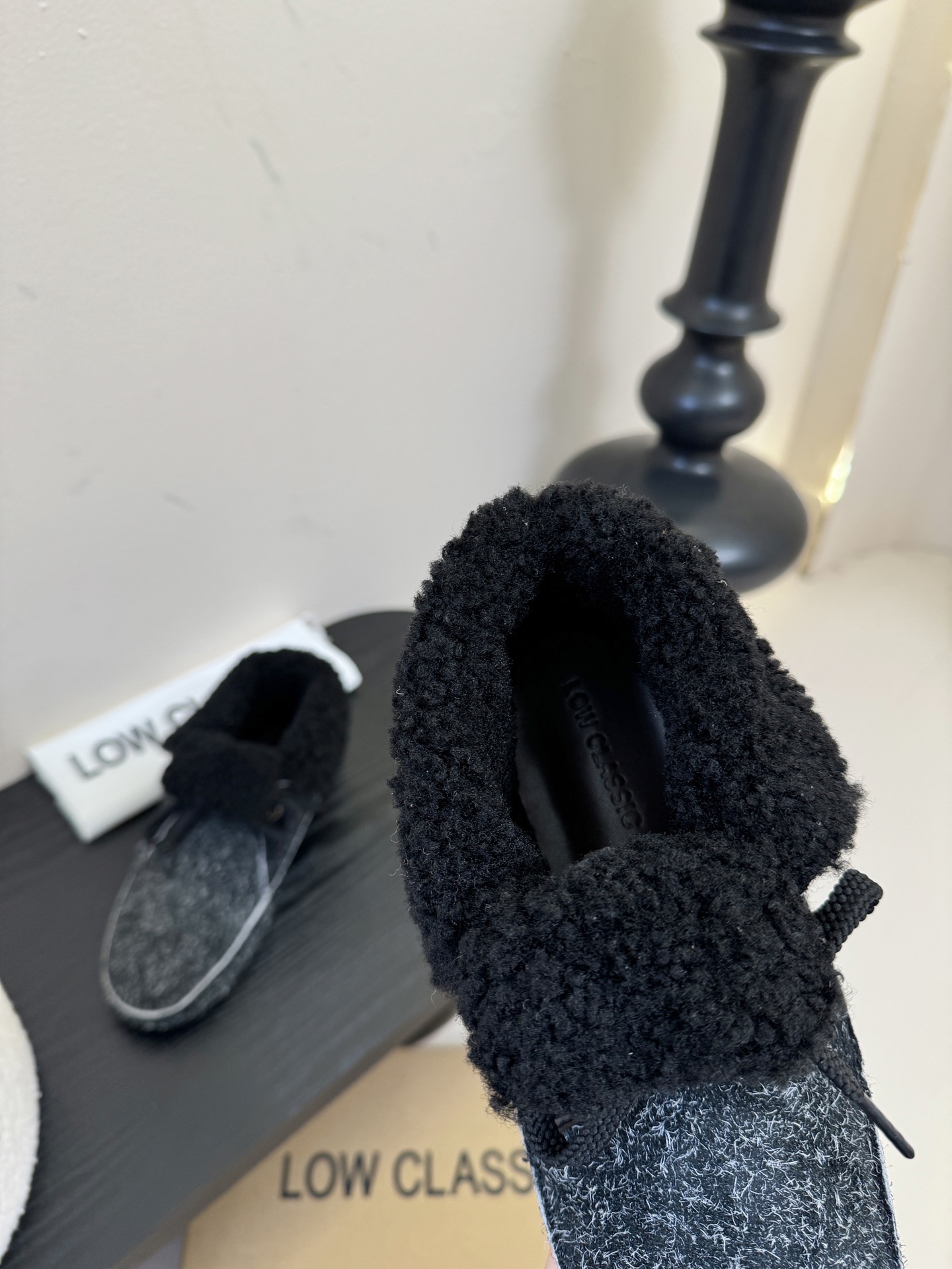 low classic 韩国小众品牌博主同款超可爱两穿雪地靴鞋面头层牛皮雪花绒内里原版一致泰迪羊卷毛原版