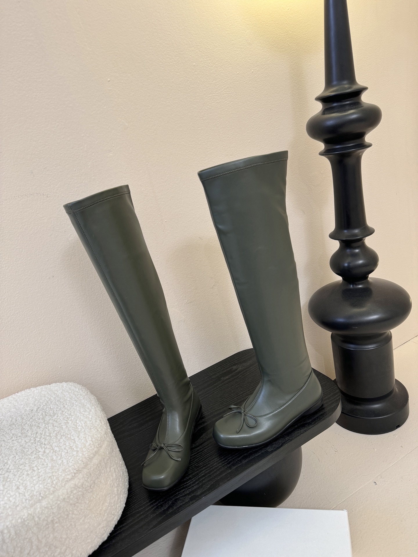 OPEN YY巨显瘦弹力长靴弹力靴的包腿效果 依旧抗打jennie同款芭蕾靴松弛感女王真的是时髦毫不费力