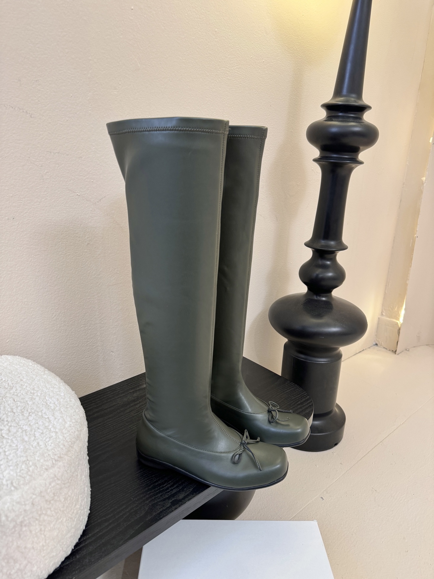 OPEN YY巨显瘦弹力长靴弹力靴的包腿效果 依旧抗打jennie同款芭蕾靴松弛感女王真的是时髦毫不费力