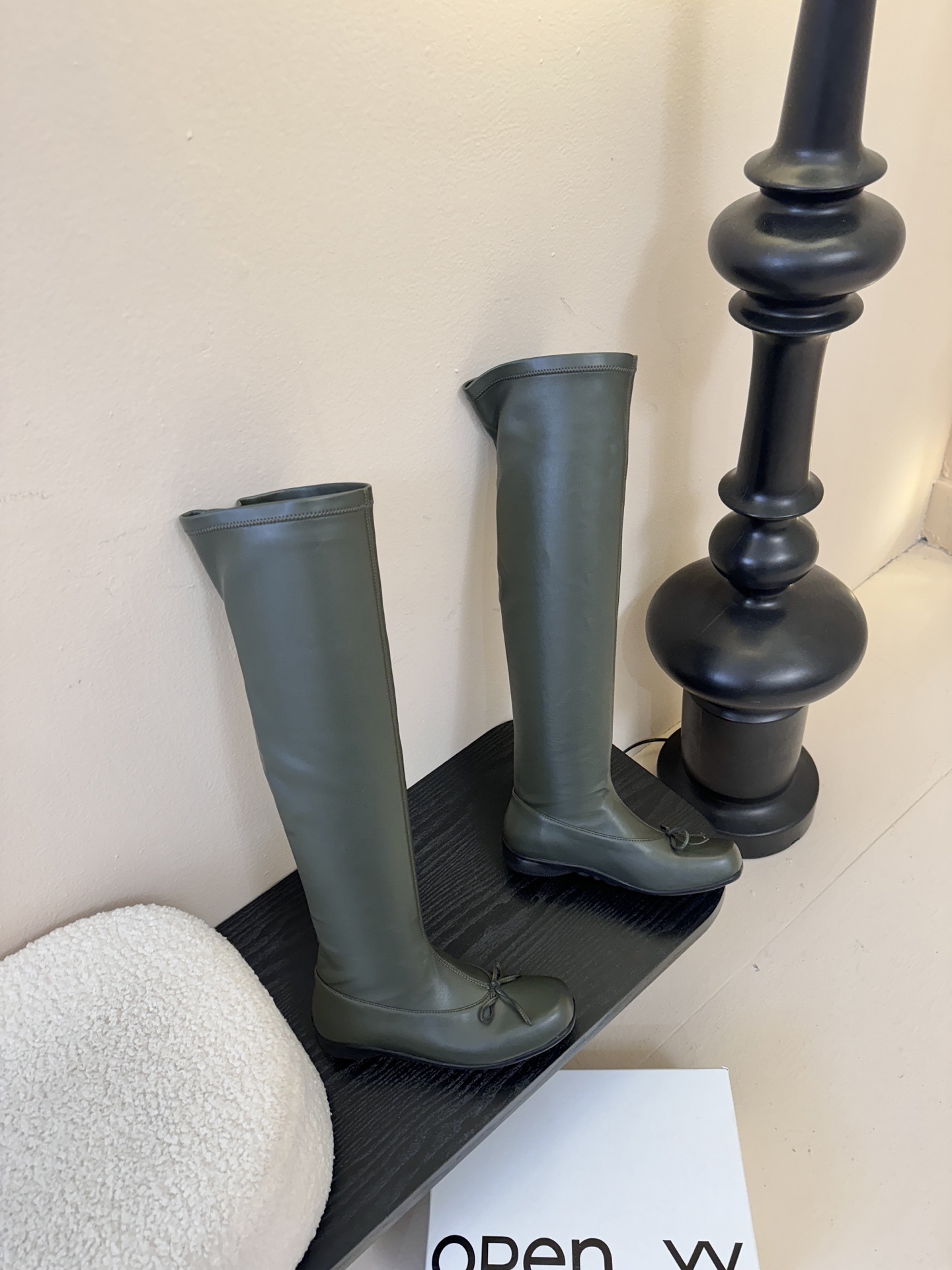 OPEN YY巨显瘦弹力长靴弹力靴的包腿效果 依旧抗打jennie同款芭蕾靴松弛感女王真的是时髦毫不费力