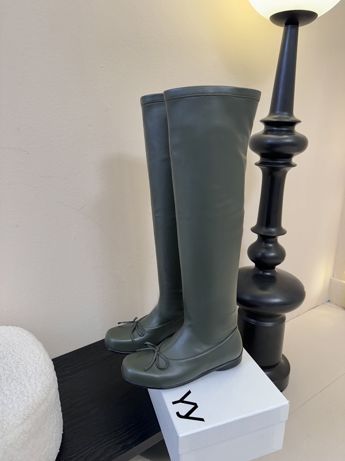 OPEN YY巨显瘦弹力长靴弹力靴的包腿效果 依旧抗打jennie同款芭蕾靴松弛感女王真的是时髦毫不费力