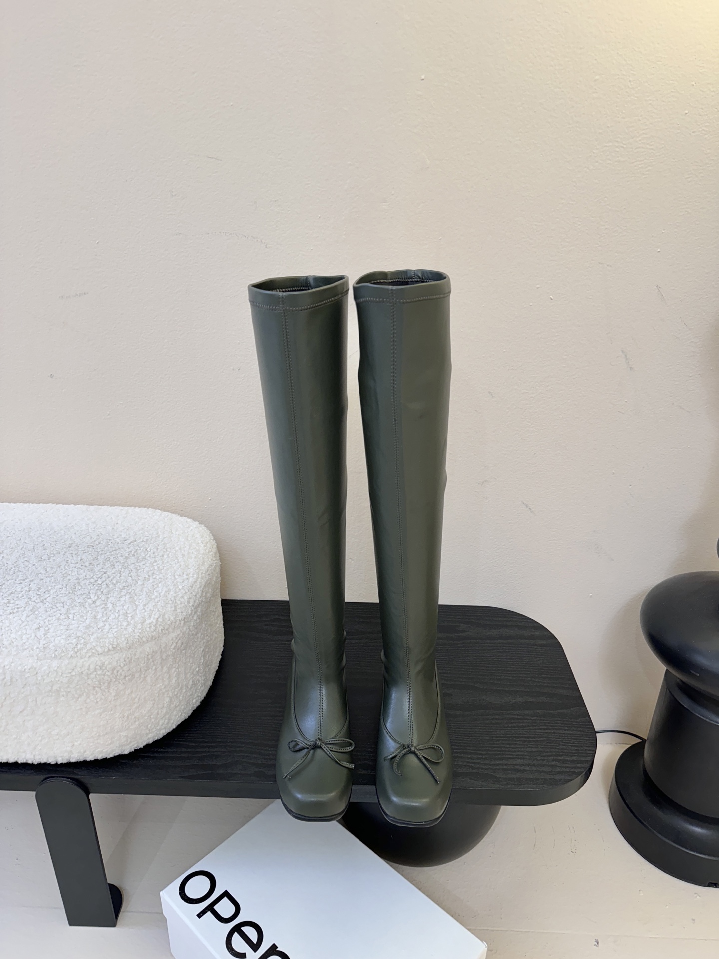 OPEN YY巨显瘦弹力长靴弹力靴的包腿效果 依旧抗打jennie同款芭蕾靴松弛感女王真的是时髦毫不费力